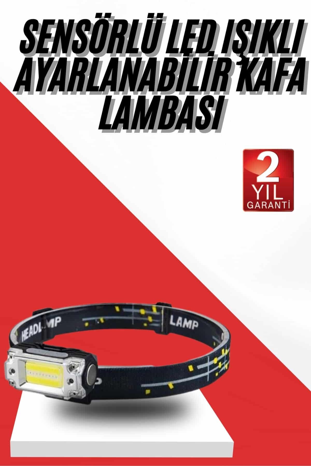 ASTRALTECH Sensörlü Kamp Lambası Ayarlanabilir Kafa Lambası Kafa Bantlı