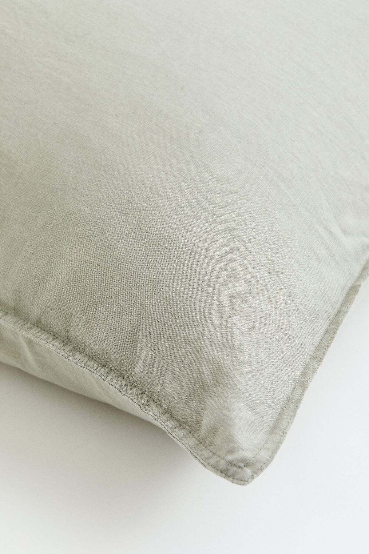 H&M-Washed linen pillowcase 5