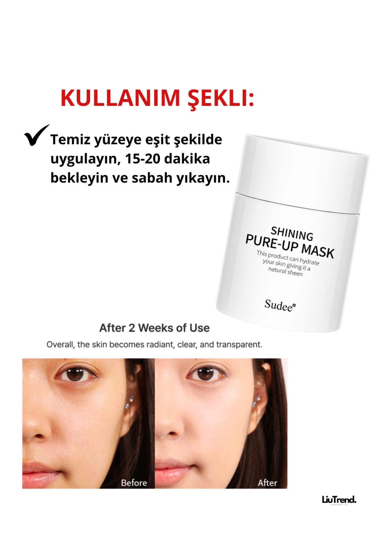 Sudee-Shining Pure-Up Mask 52 ml Night Mask with Illuminating Effect for Shining Skin 5
