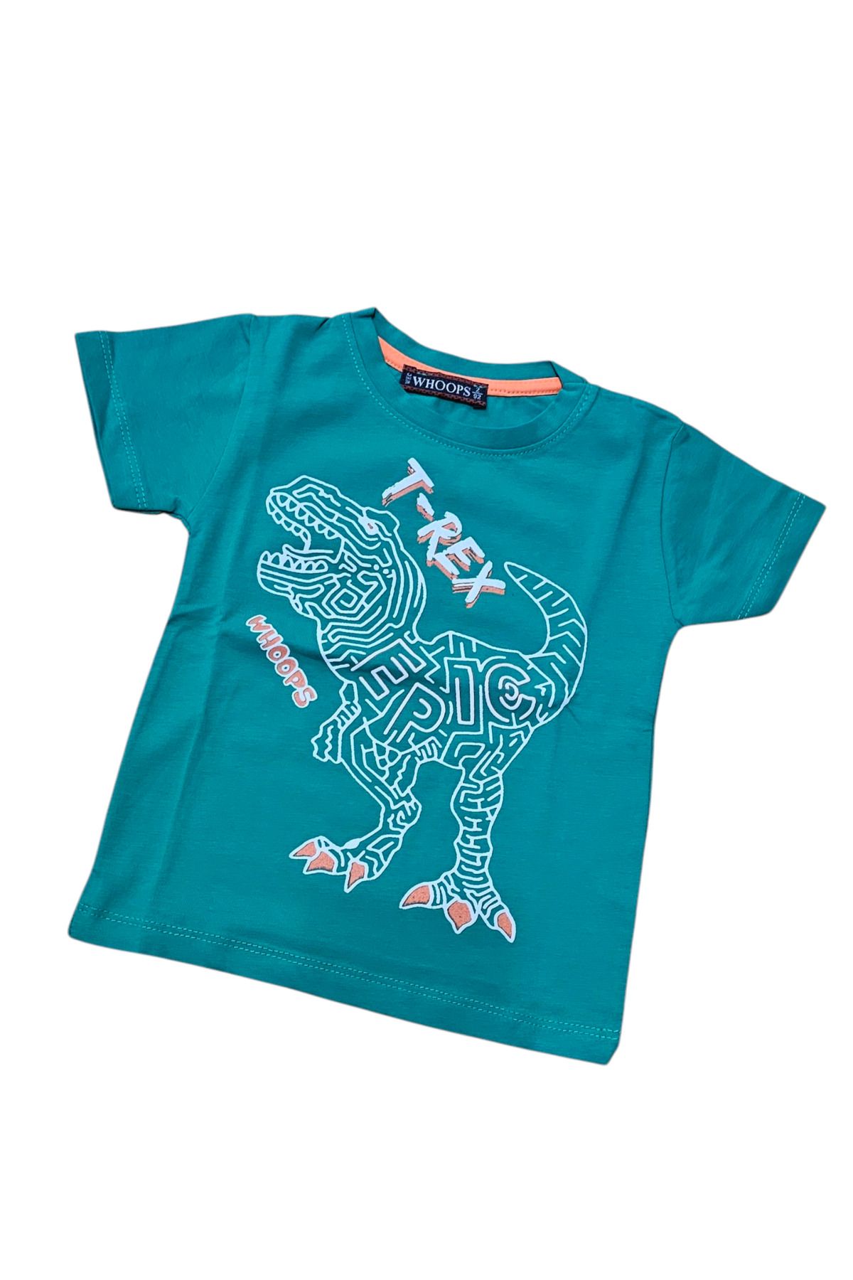Whoops t-rex kabartma baskılı çocuk tshirt