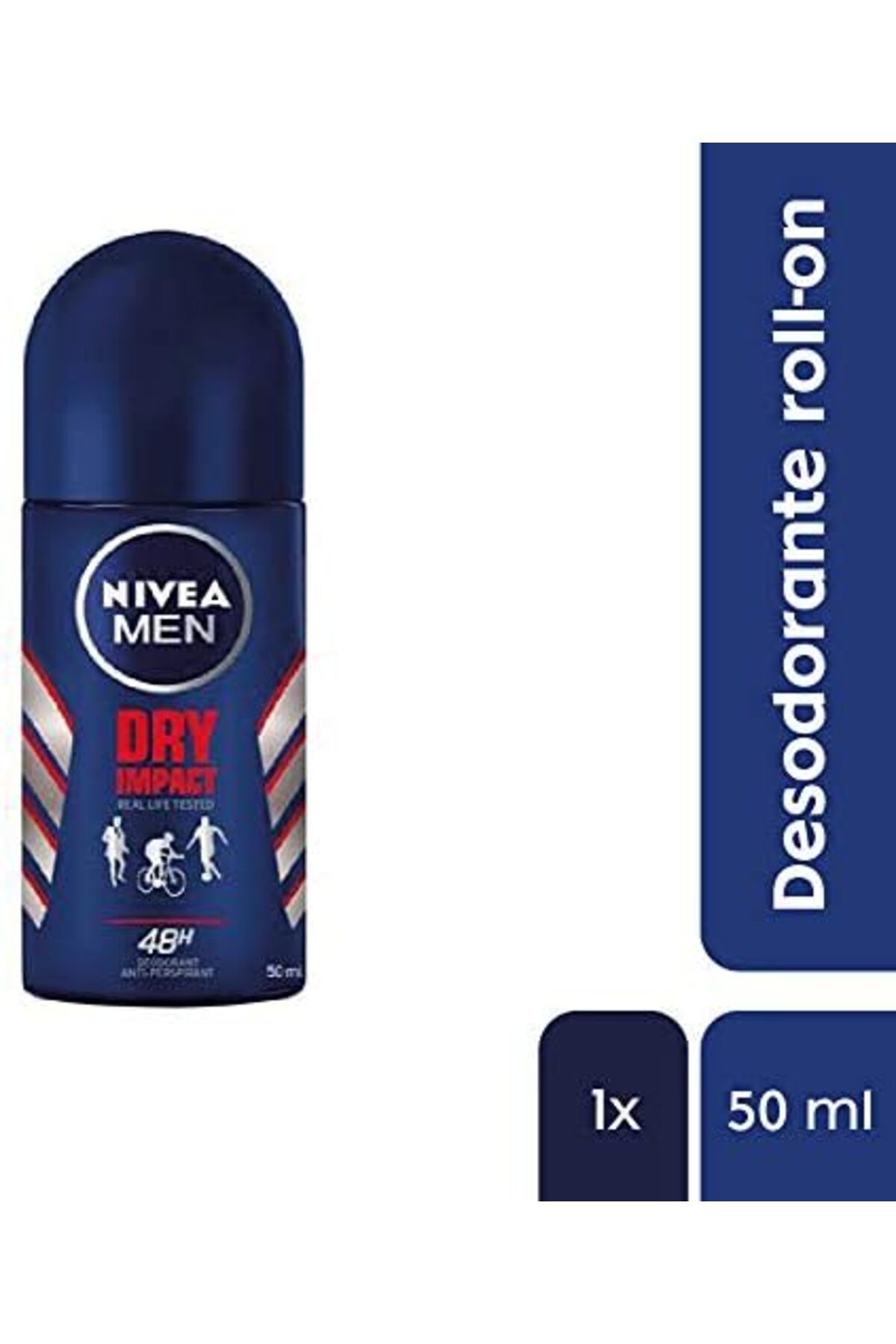 NIVEA-مزيل عرق دراي إمباكت رول أون للرجال من نيفيا، 50 مل، منعش 3