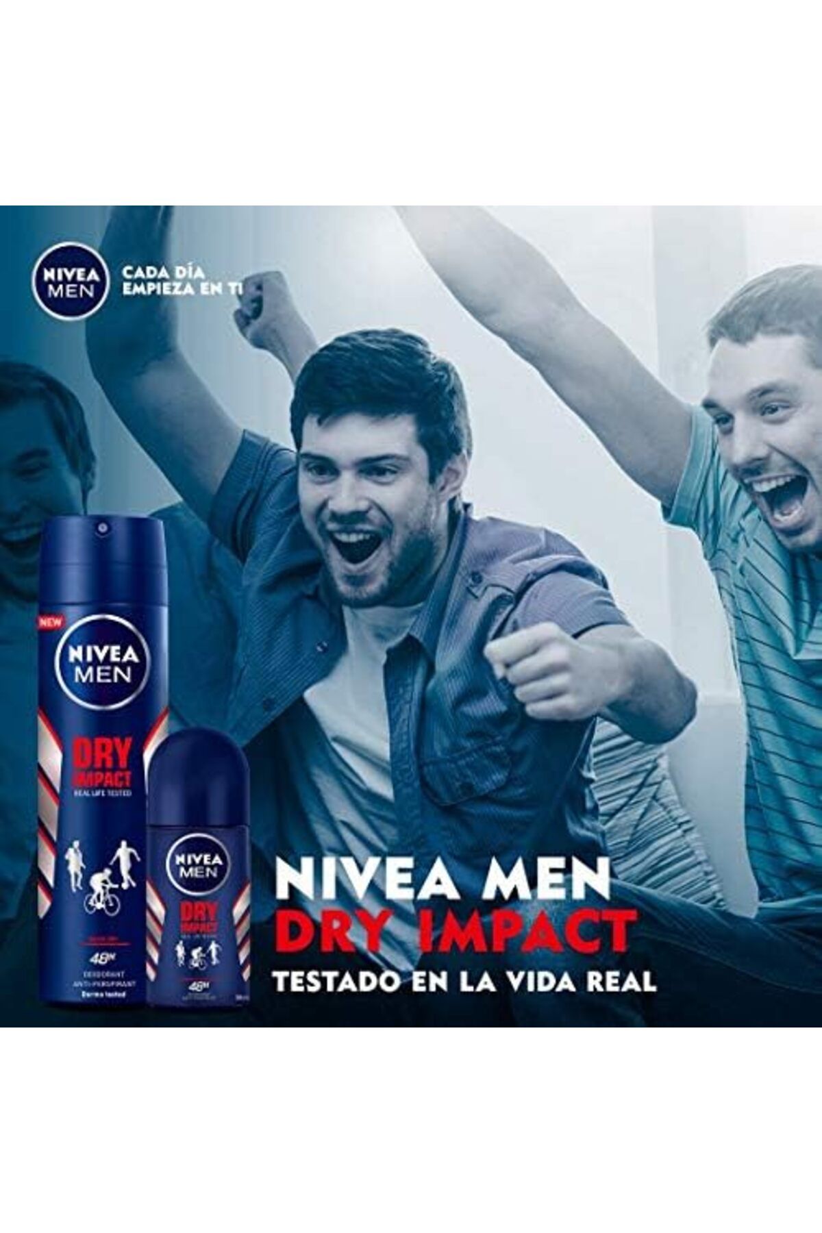 NIVEA-مزيل عرق دراي إمباكت رول أون للرجال من نيفيا، 50 مل، منعش 8