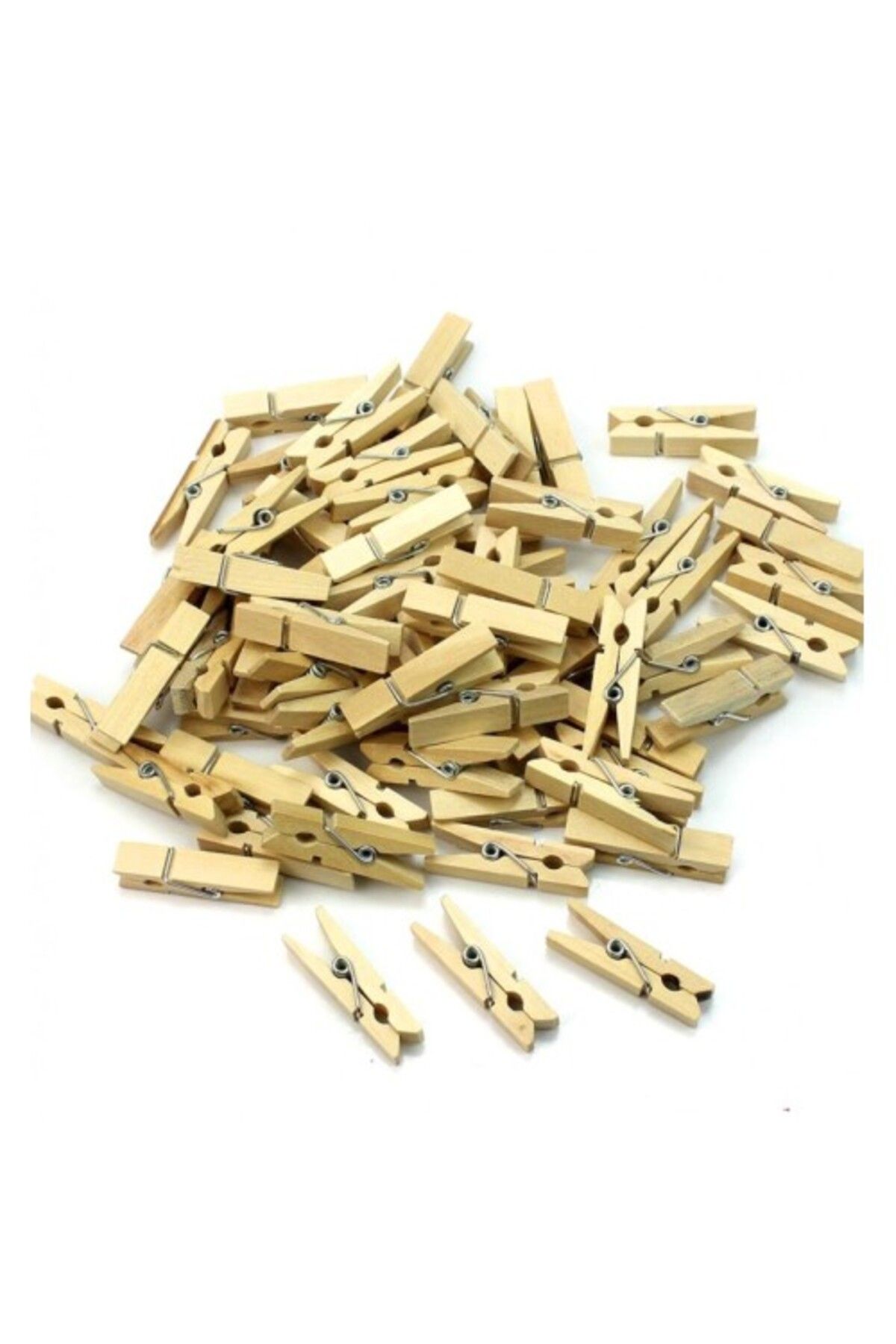 İsmiyle Al 100'lü Ahşap Mandal 2.5cm (10'lu Paket-1000 Adet)
