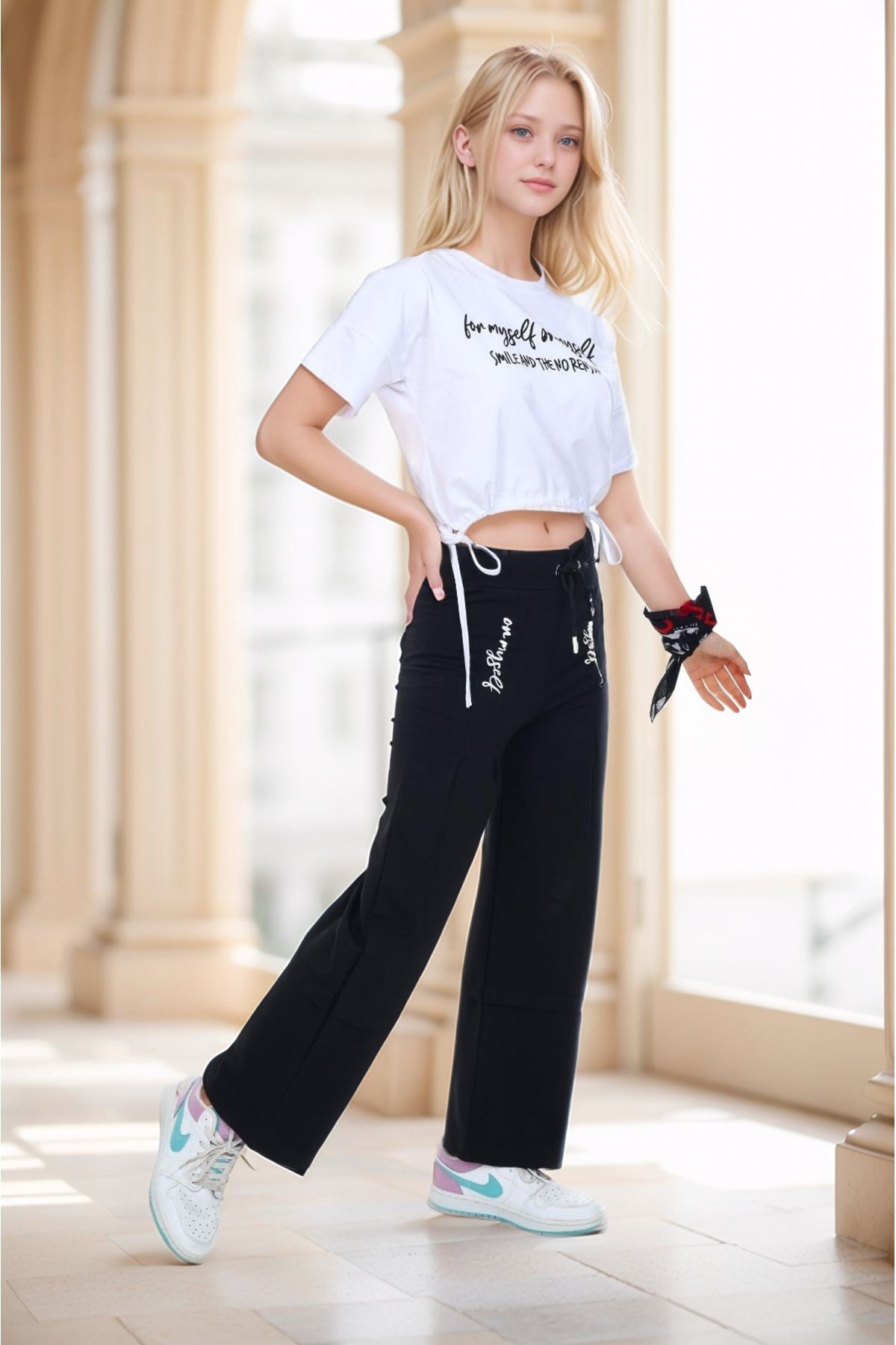 Dalikda Set De 2 Piese Pentru Fete, 100% Bumbac, Pentru Sport, Pentru Femei Femeie - 7–8 years