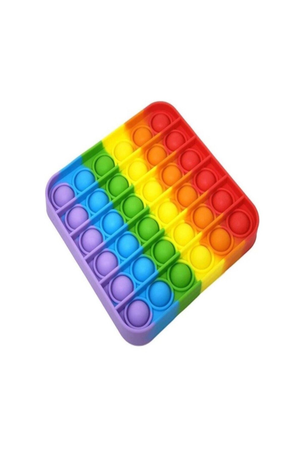 Bundeba-Pop-It Square Rainbow - Colorful Sensory Bubble Fidget Toy, Stress Shoe 2