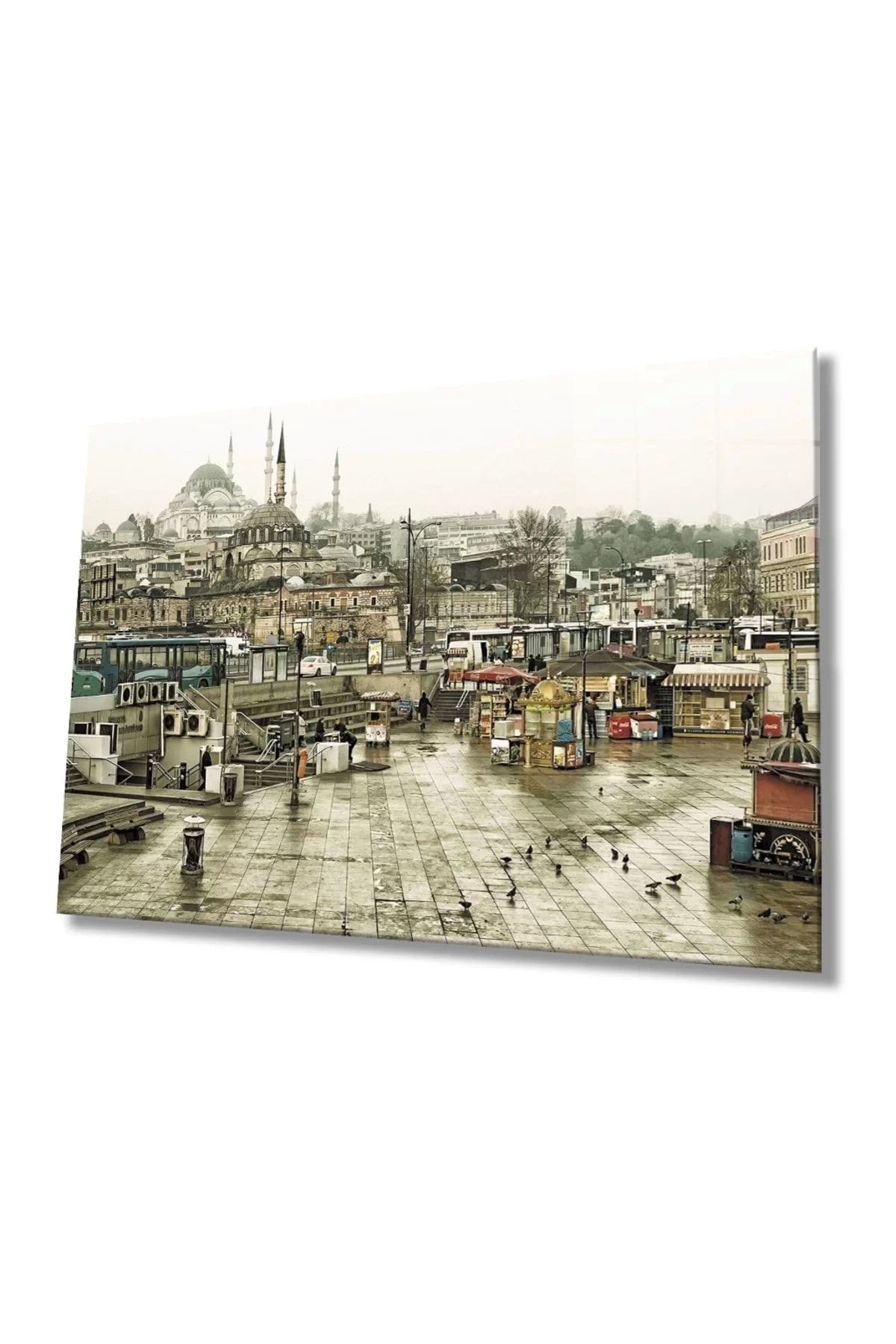 ÖYKÜ VE YİĞİT Istanbul Manzara Cam Tablo