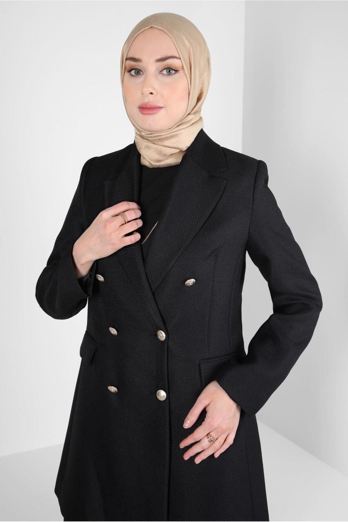 کاپشن یقه دوبل 44275 Alvina
