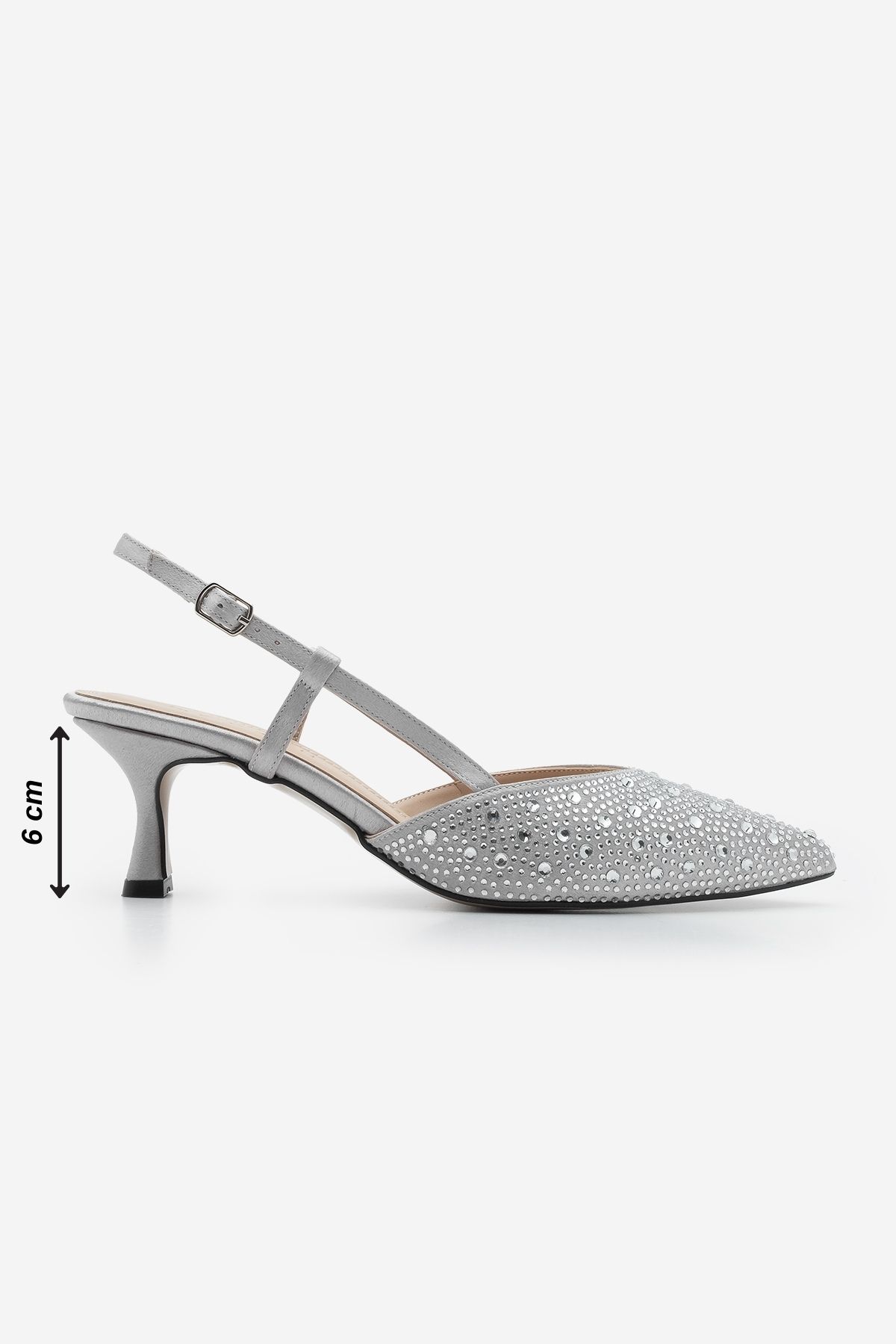 Marjin-Boniva Silver - Szpilki damskie z czubkiem w szpic na obcasie z kamieniami 8