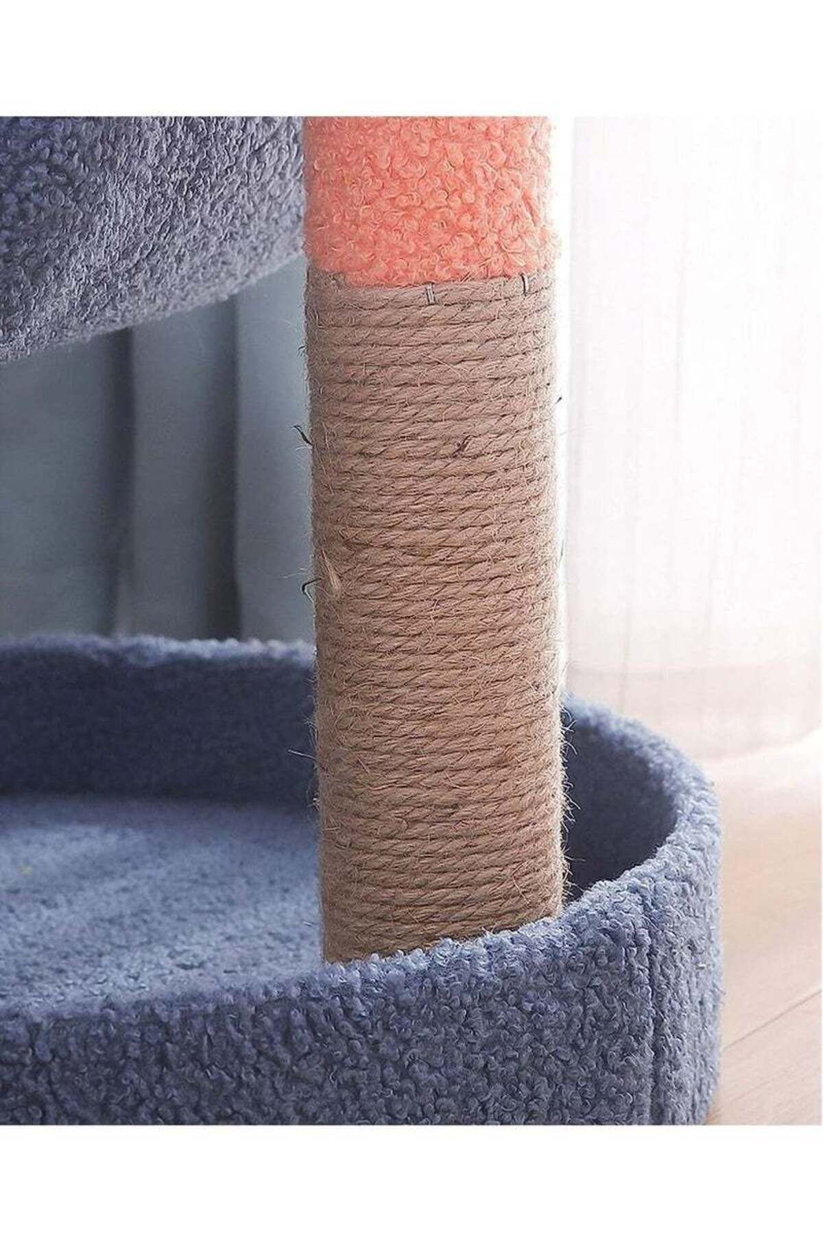 COOYA-Cat Climbing Frame, Provides a Platform for Kittens to Jump On, Cosy Plush Flat and Sisal Poles 2
