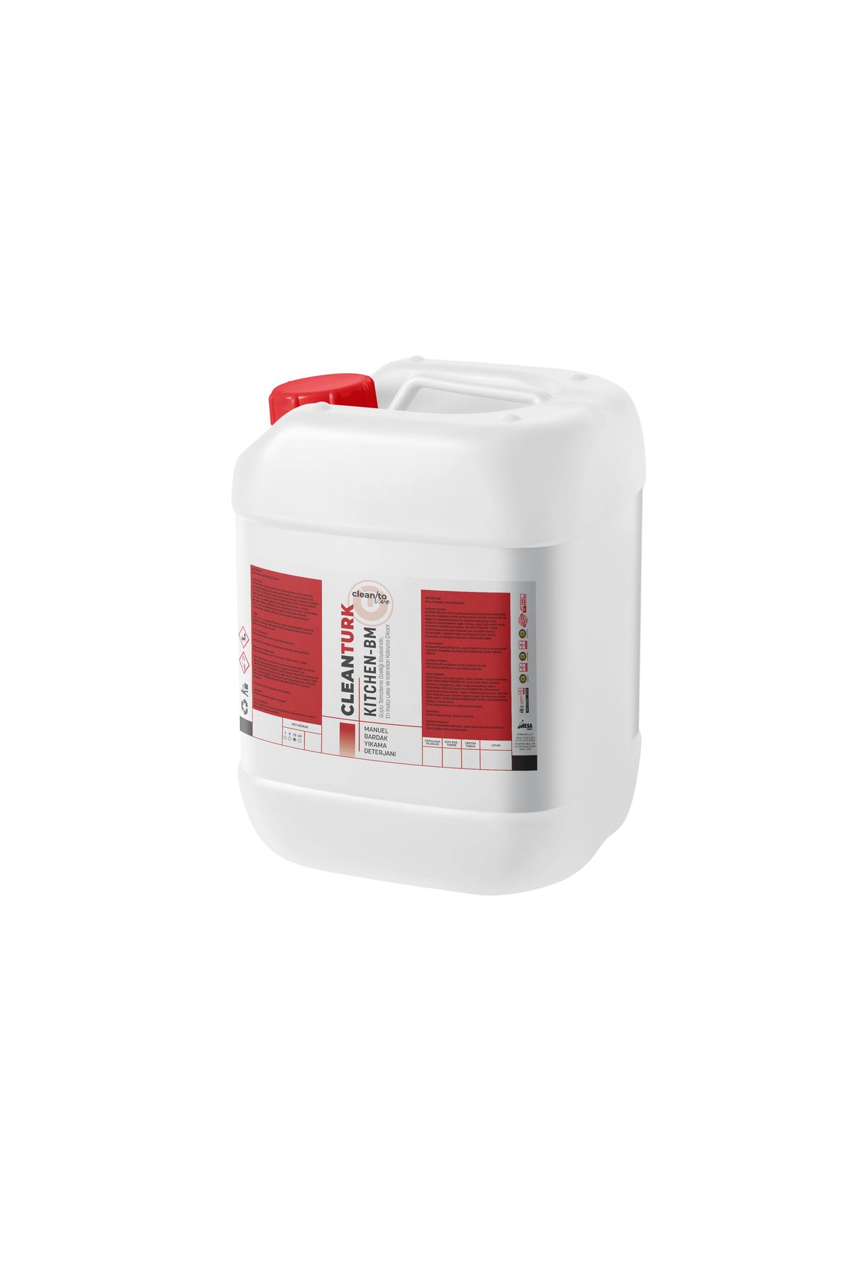 CleanTurk KITCHEN-BM Bardak Yıkama Deterjanı Yağ Çözücü Güçlü Formül, Türk Malı 10 KG