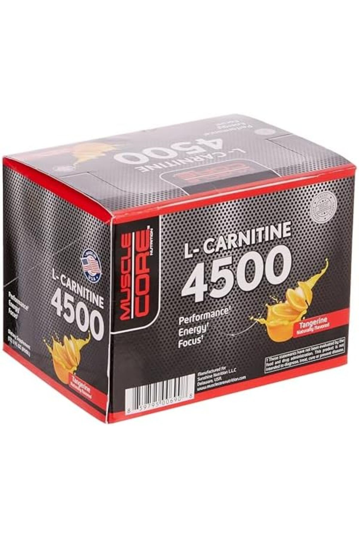 Muscle Core Nutrition-L-Carnitine 4500 Tangerine, 89 Ml Box Of 12 3