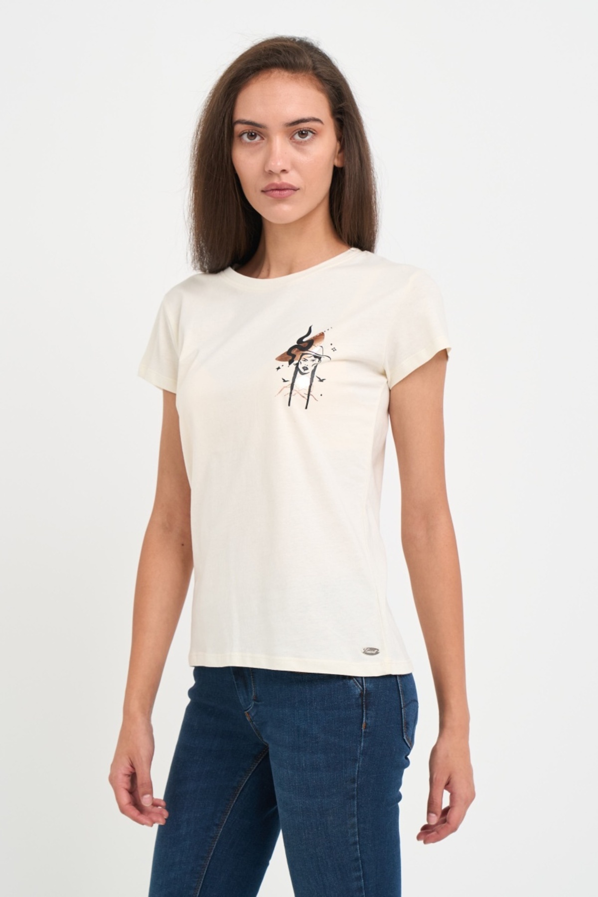 Timeout-Women's T-shirt with graphic details and applied logo 6
