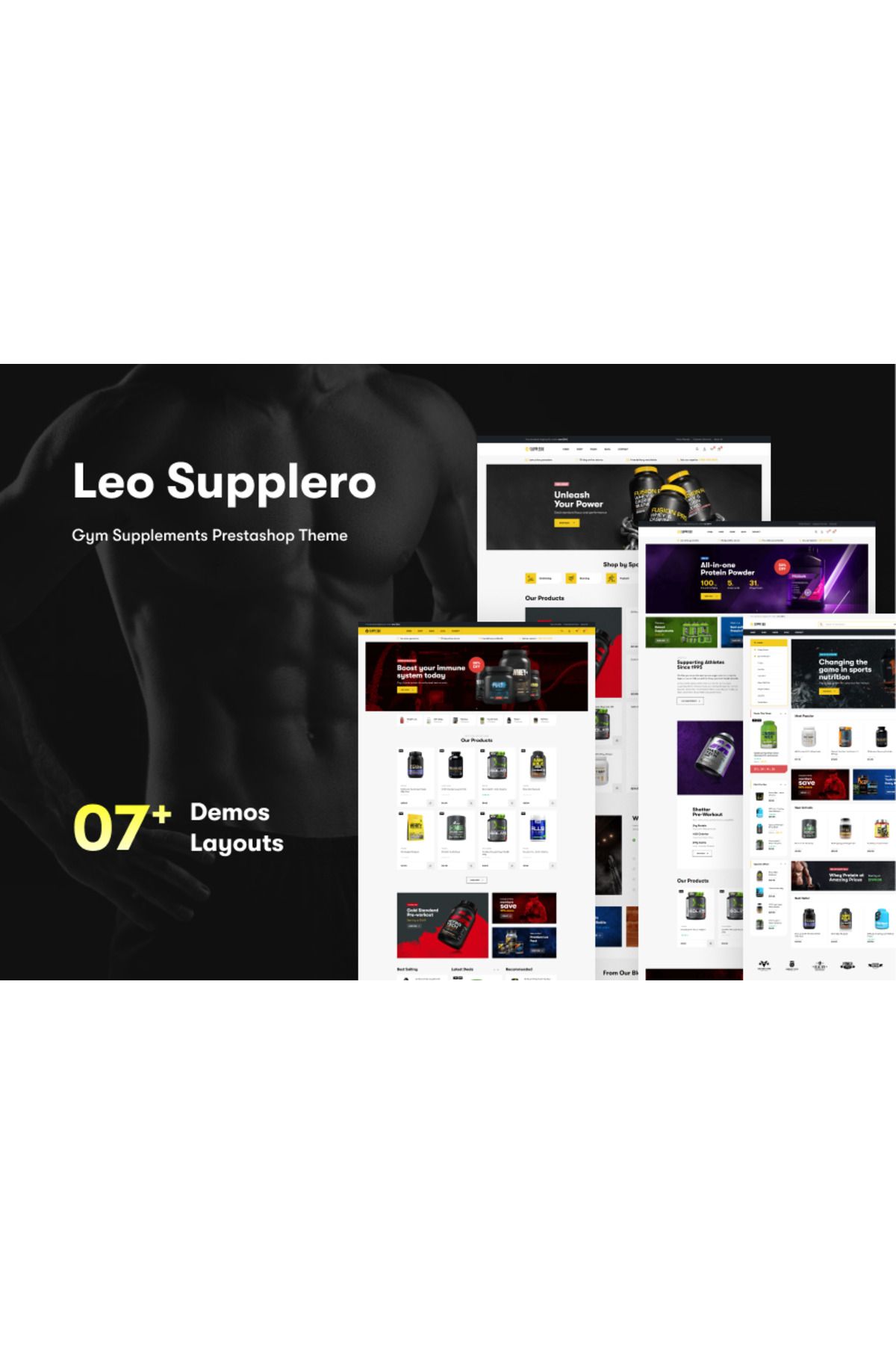 hemen tasarım Leo Supplero - Gym Supplements PrestaShop Teması