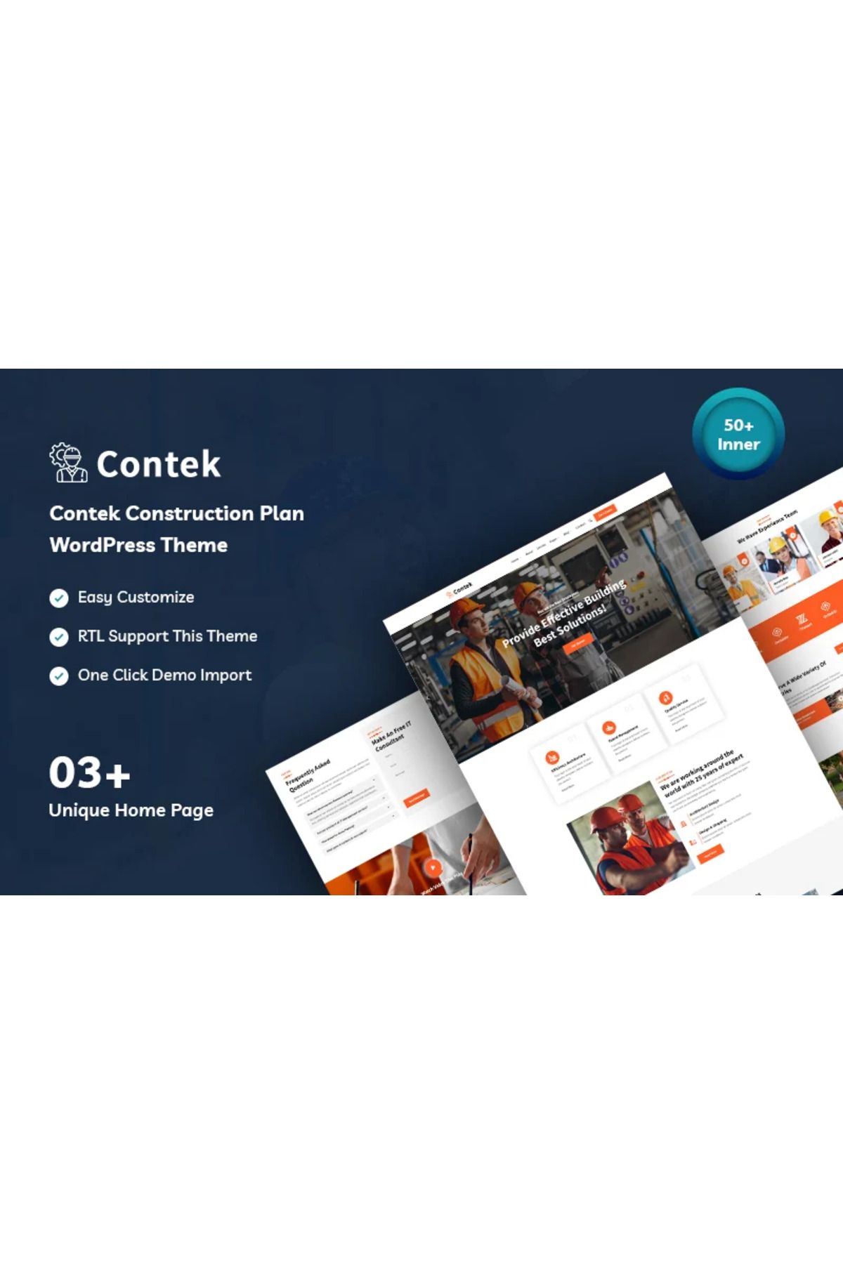 hemen tasarım Contek - Construction Plan Wordpress Teması