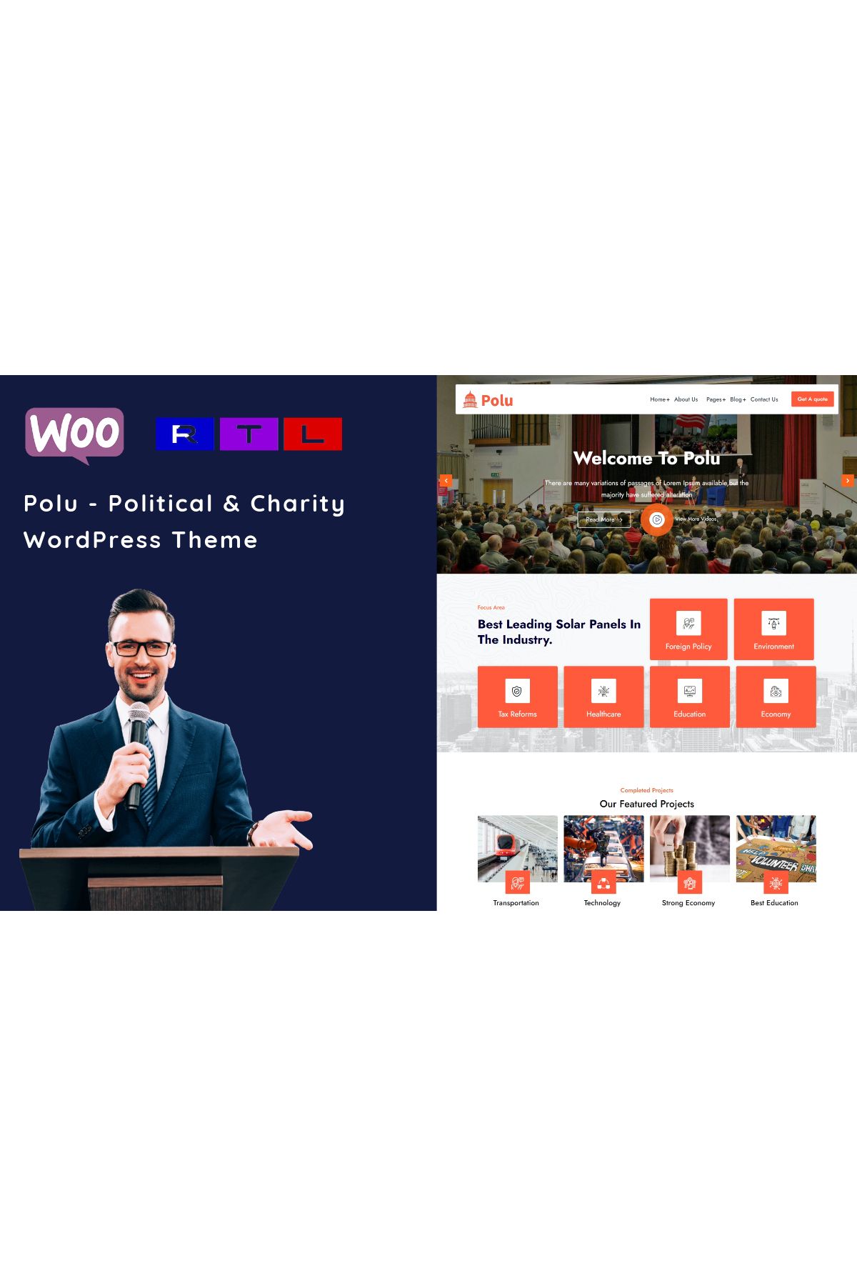 hemen tasarım Polu - Political Party Wordpress Teması