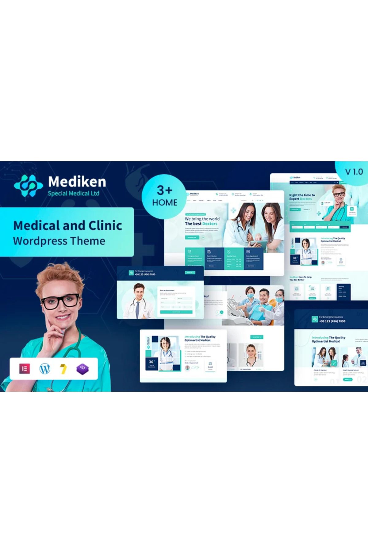 hemen tasarım Mediken - Medical & Clinic Service Wordpress Teması