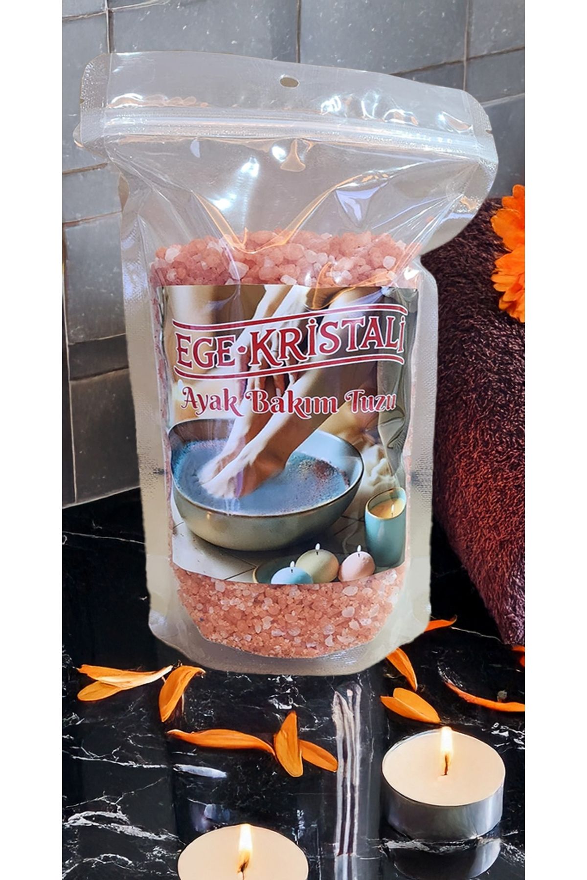 EGE KRİSTALİ EGE KRİSTALİ PORTAKAL AROMALI AYAK BAKIM TUZU 650 GR