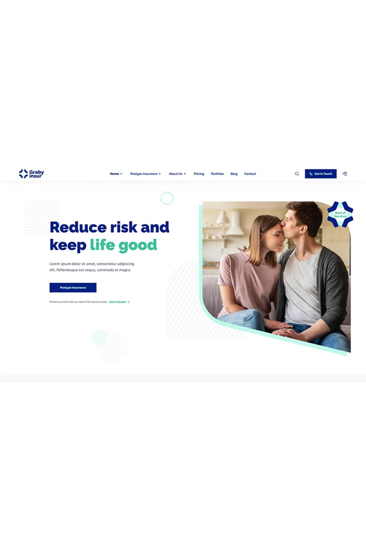 hemen tasarım Grabyinsur - Insurance Company Wordpress Teması