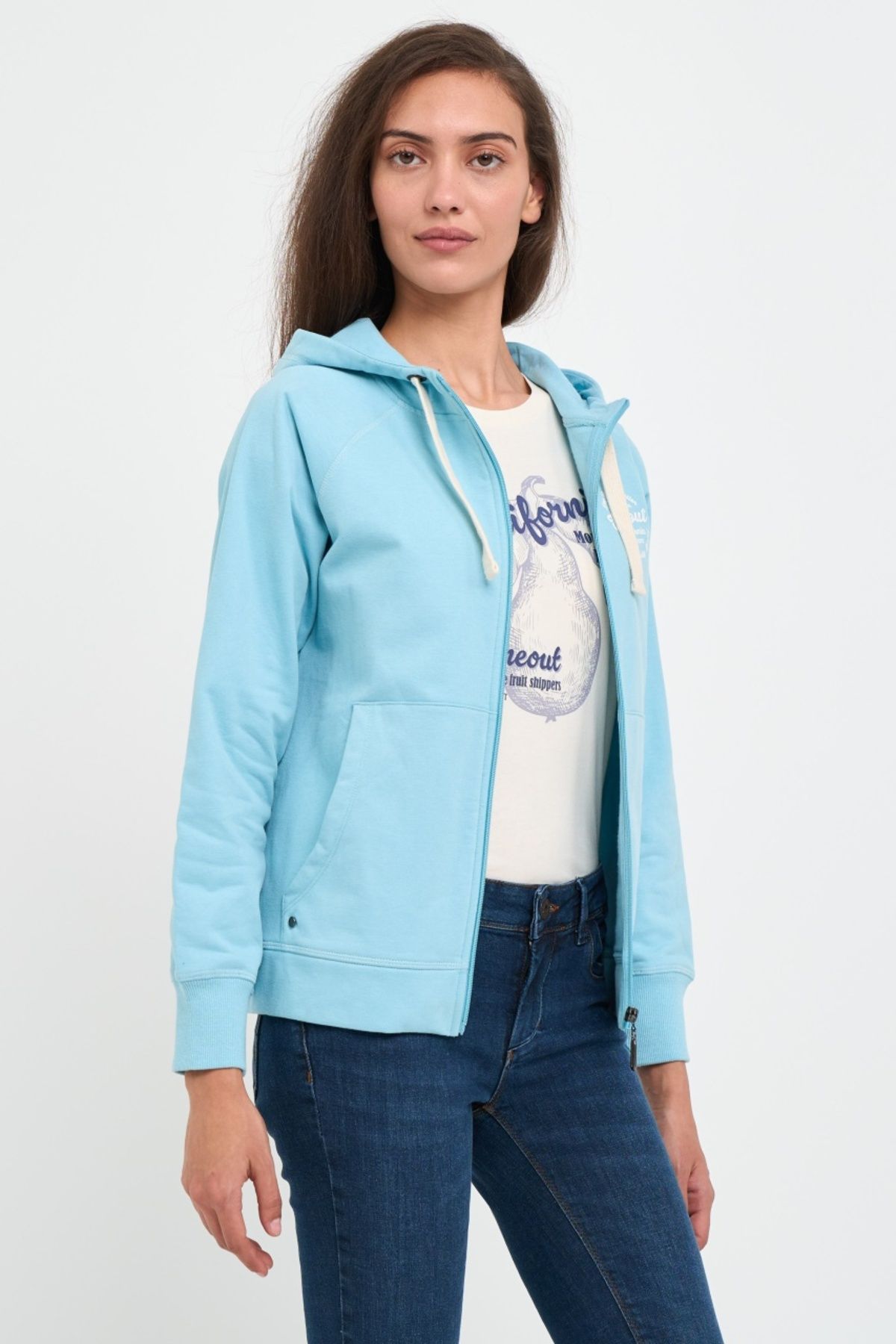 Timeout-Women's sweatshirt with zipper and hood 7