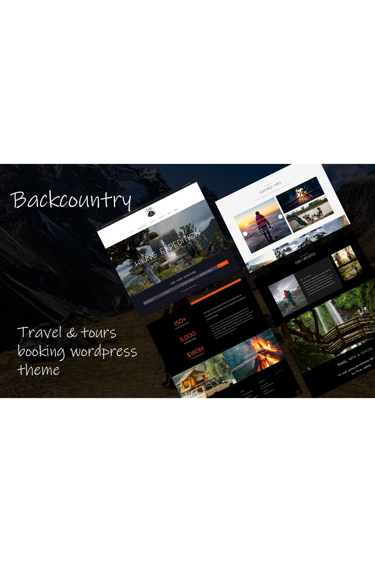 hemen tasarım Backcountry Travel and Tours Wordpress Teması