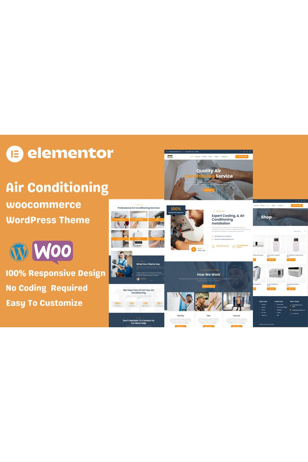 hemen tasarım Air Conditioning - Klima WordPress WooCommerce Teması