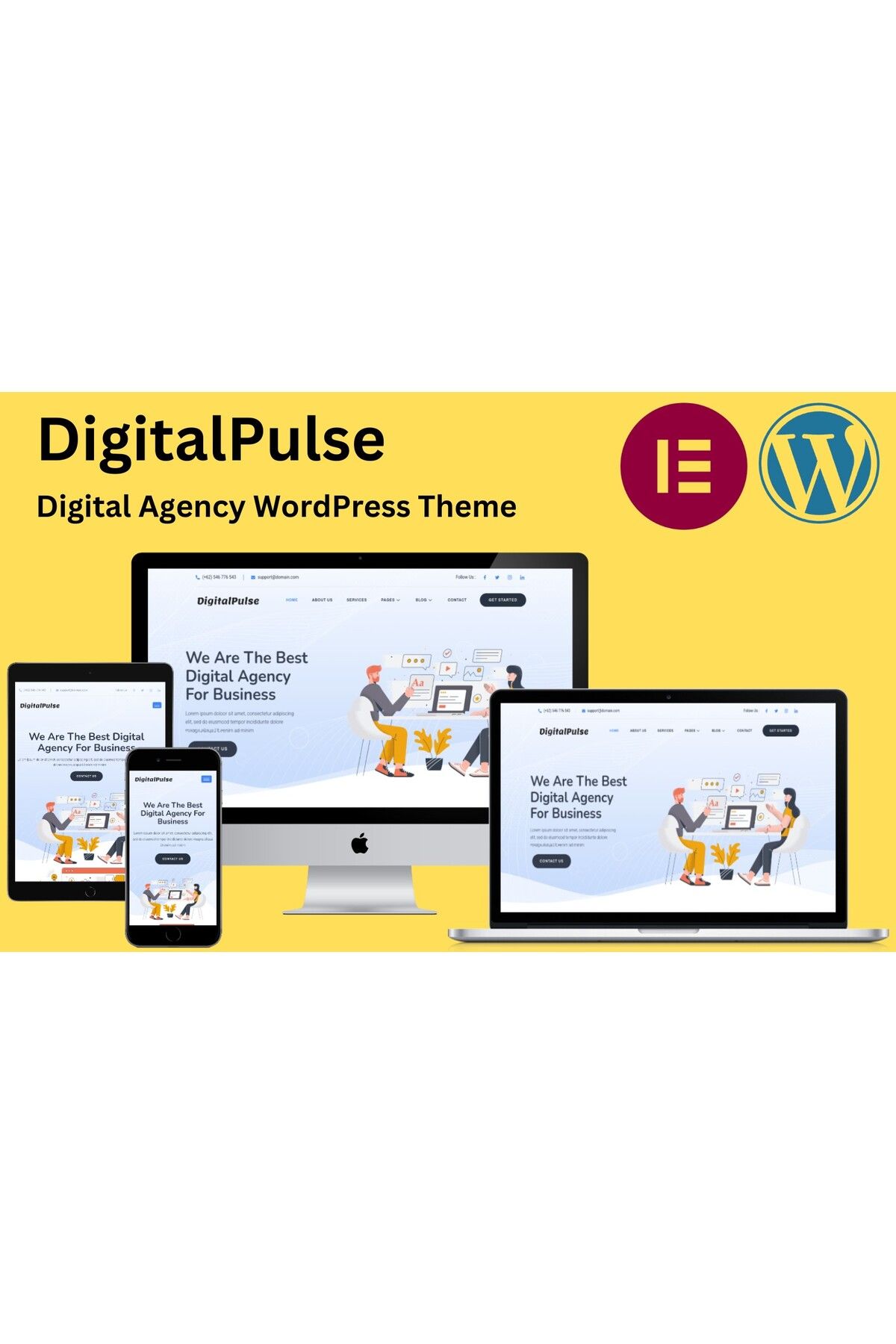 hemen tasarım DigitalPulse - SEO & Digital Marketing Agency Wordpress Teması