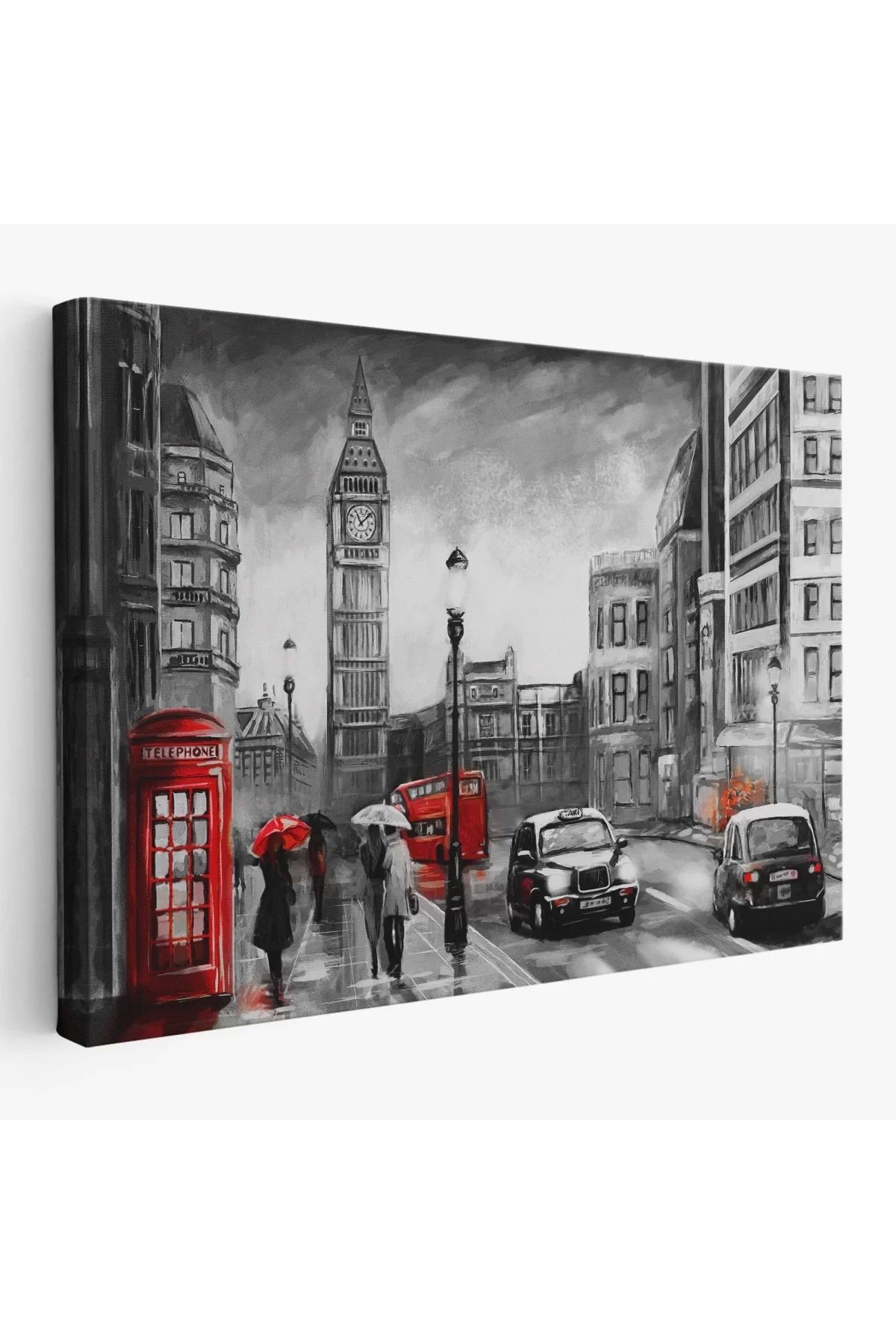 feifei Ingiltere Londra Yağlıboya Görünüm Dekoratif Tablo-3543