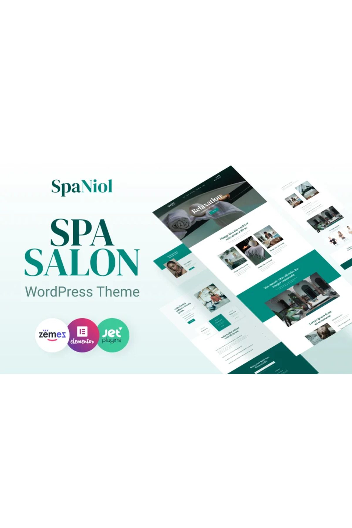 hemen tasarım SpaNiol - Charming and Relaxing Spa Wordpress Teması