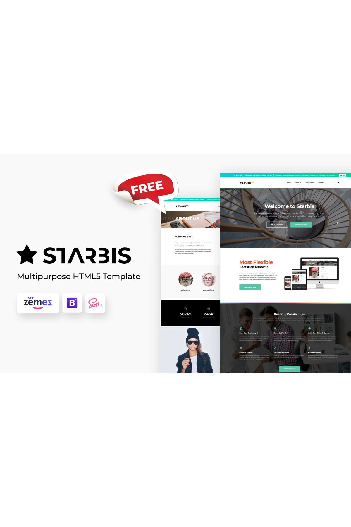hemen tasarım Starbis Multipurpose HTML&CSS Teması