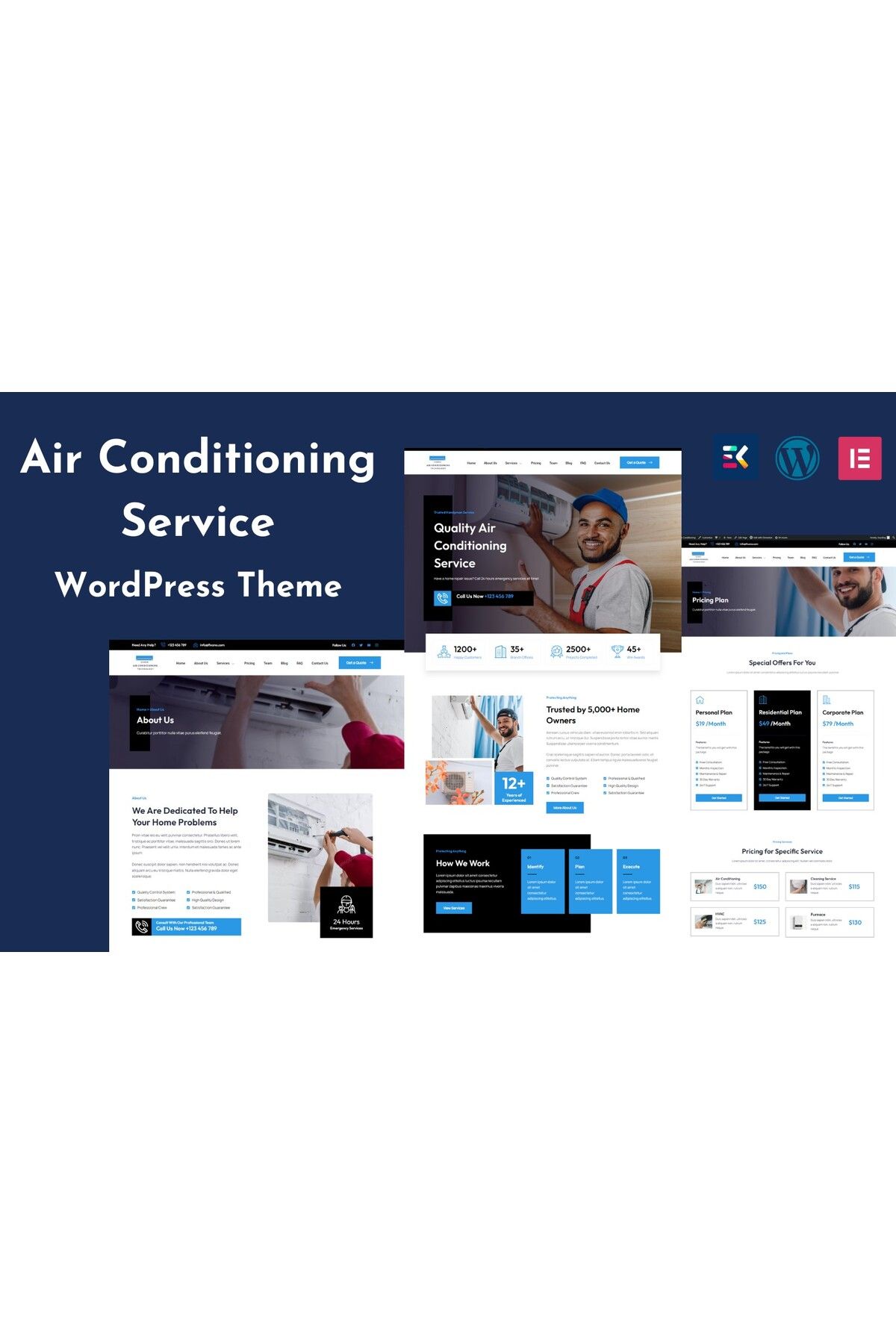 hemen tasarım AC Repair Services Wordpress Teması