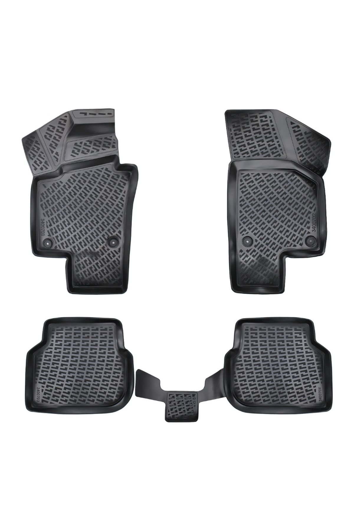 Umbrella Set Covorase Auto Cauciuc Umbrella Pentru Vw Jetta Vi 2011-2019 - One Size