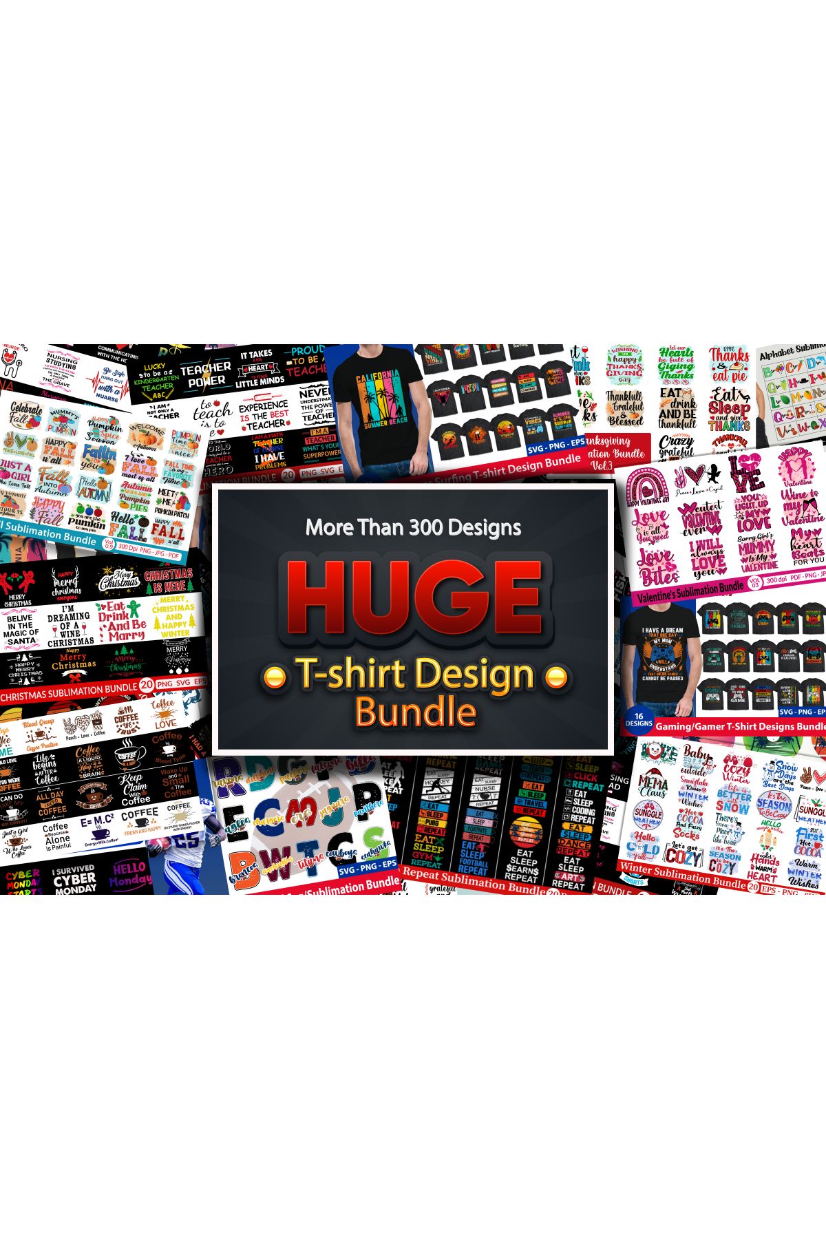 hemen tasarım Huge T-shirt Design Bundle T-shirt Tasarım Paketi