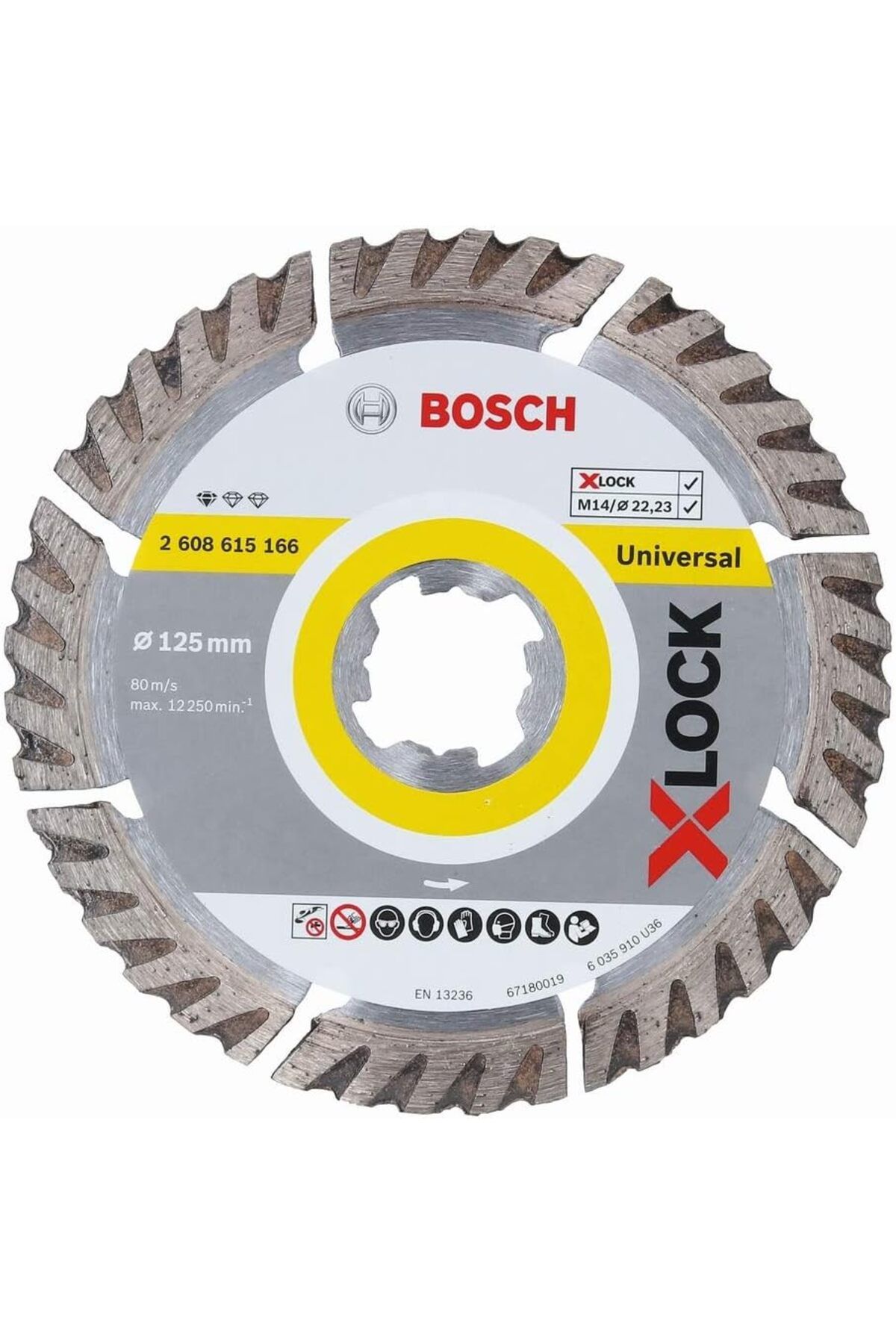 DERİK dsr Professional Elmas Kesme Diski, Standart (Evrensel, X-Lock, Delik Çapı: 22,23 mm, Kesme Geniş
