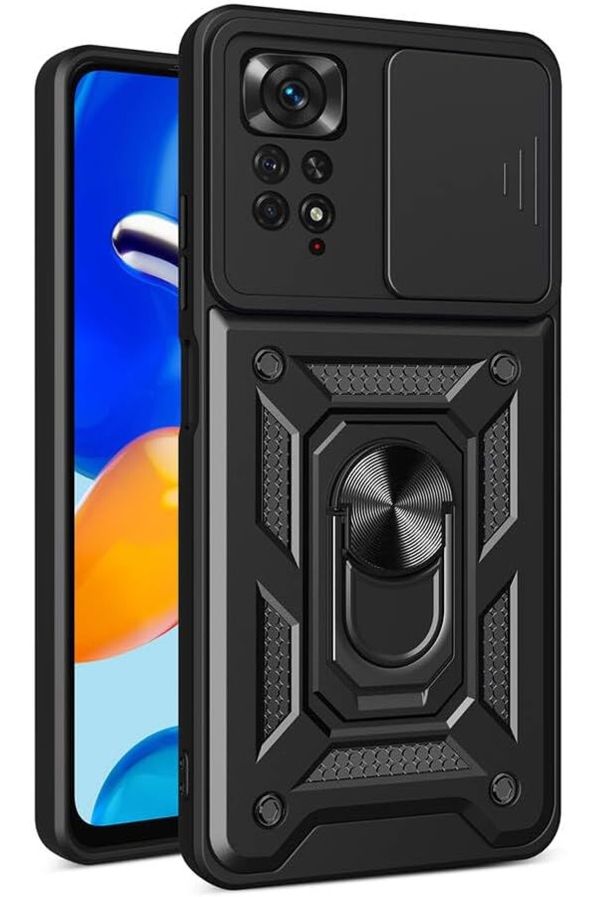MEGOBİNE WHERE Xiaomi Redmi Note 11 Pro İle Uyumlu PhoenixShield Kamera Korumalı Kapak Tam Koruma Manyetik