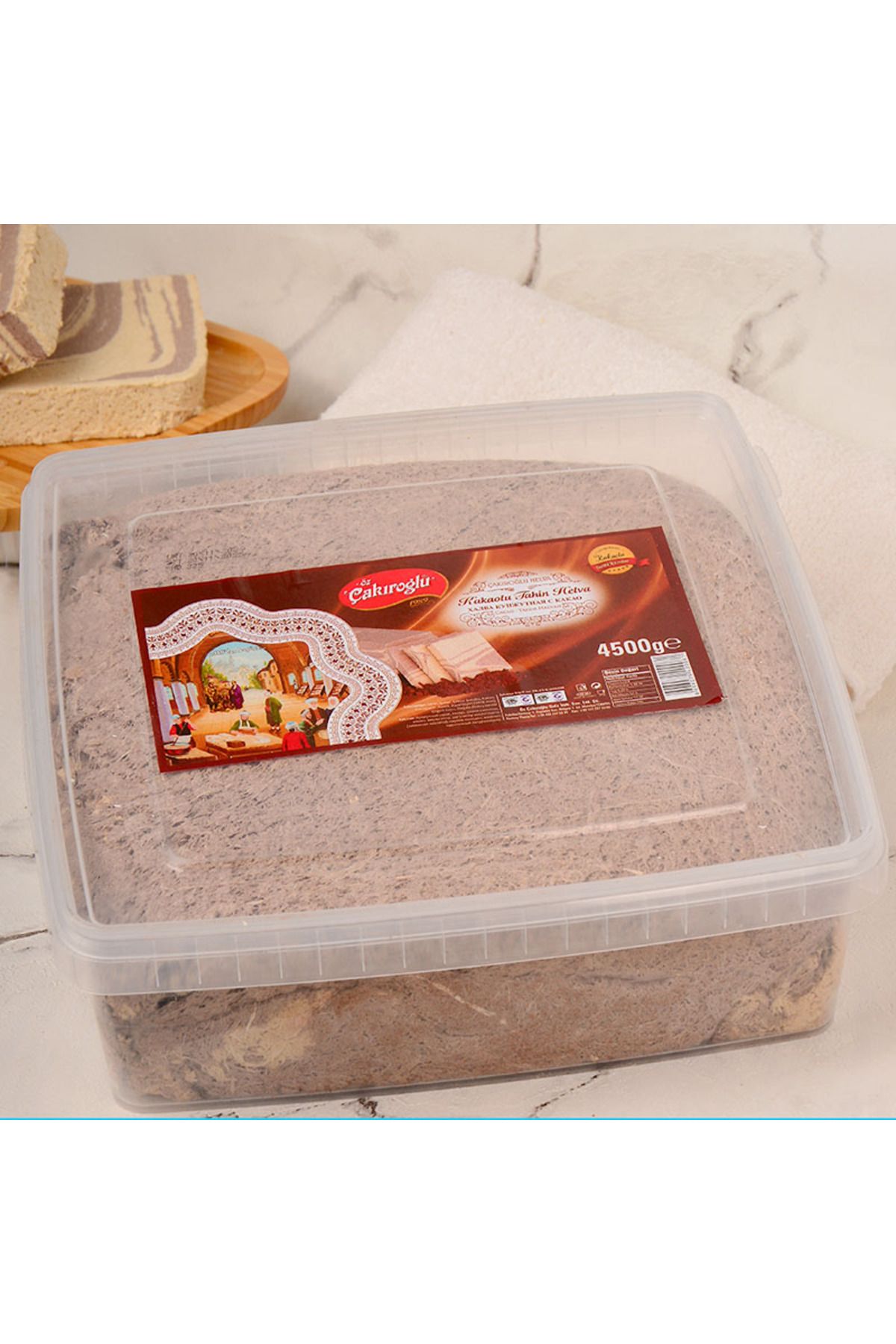 Öz Çakıroğlu Öz Çakıroğlu Kakaolu Tahin Helva Leğen 4500 GR