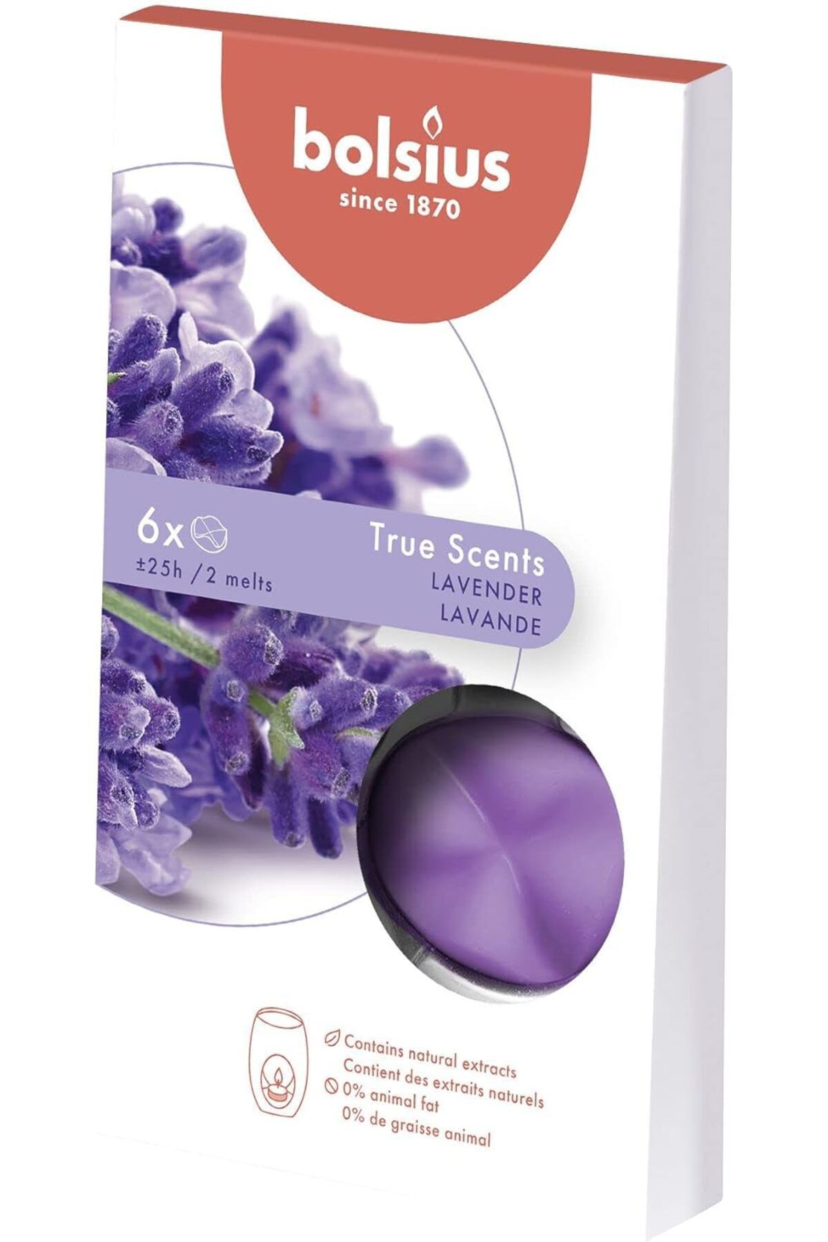 KDROĞLU plamystical Kokulu Buhardanlık Eritme Mum Tableti - Lavanta Kokulu - 6 Yuvarlak Şekilli Tablet Mum