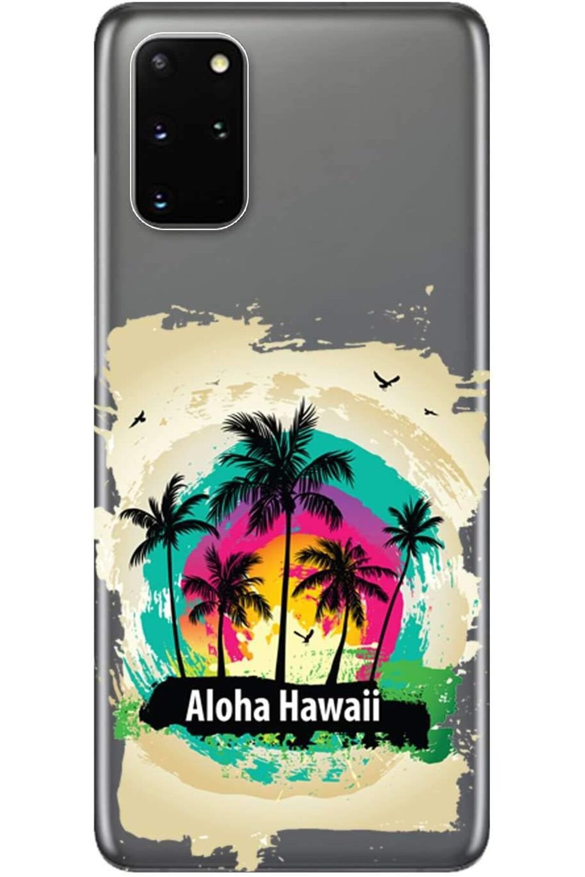 KDROĞLU GEÇMEZ Merkezi Galaxy S20 Plus Kılıf (SM-G985F) Baskılı Silikon Aloha Hawaii STK:349 AVM 11144