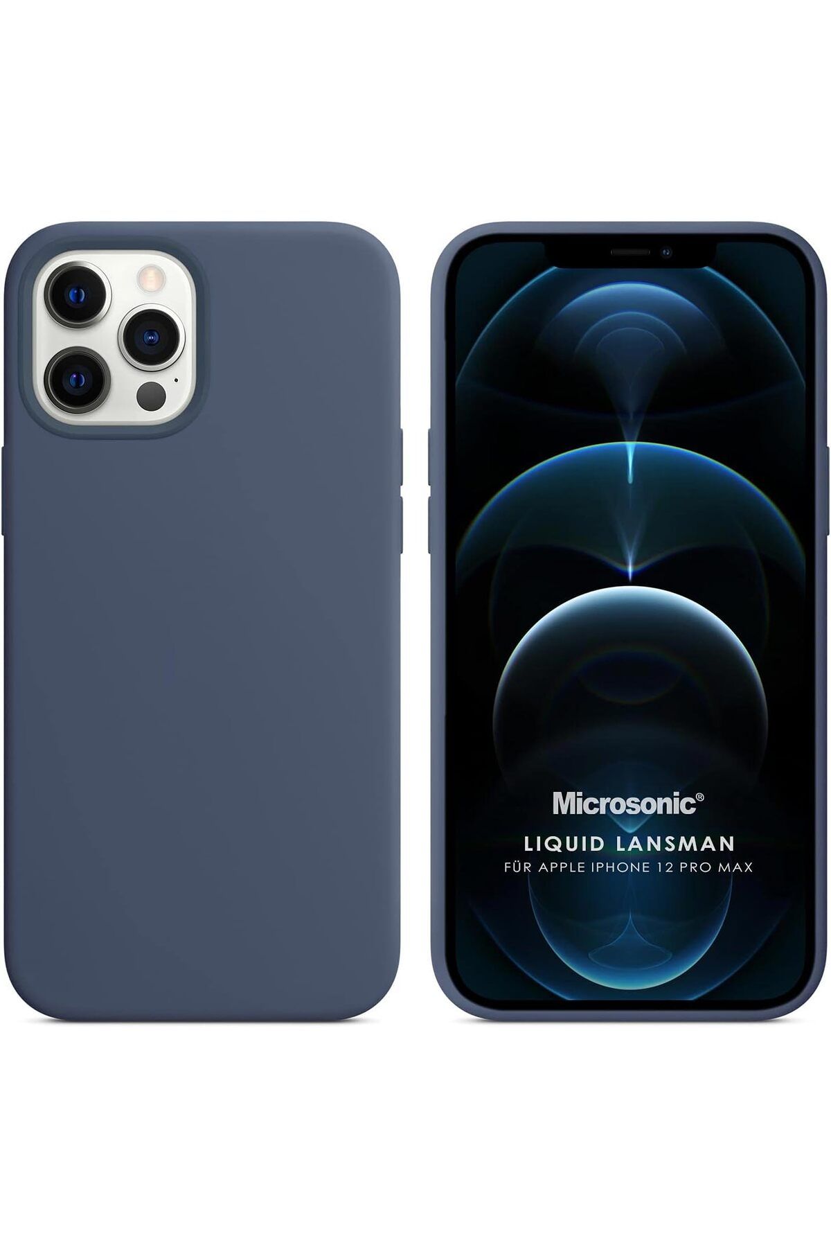 mazıdağı mazzıdağ iPhone 12 Pro Max için Kılıf Liquid Lansman Silikon Gri [iPhone 12 Pro Max ile Uyumlu