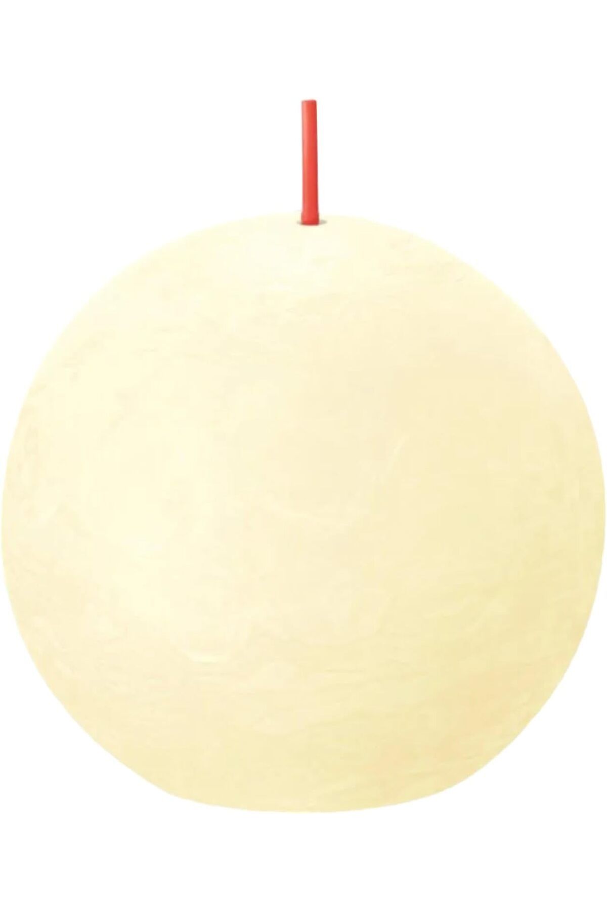 DERİK Eser Tereyağı Sarısı Renginde Rustik Top Mum - 76mm - 25 Saat Yanma Süresi DRK 1107872