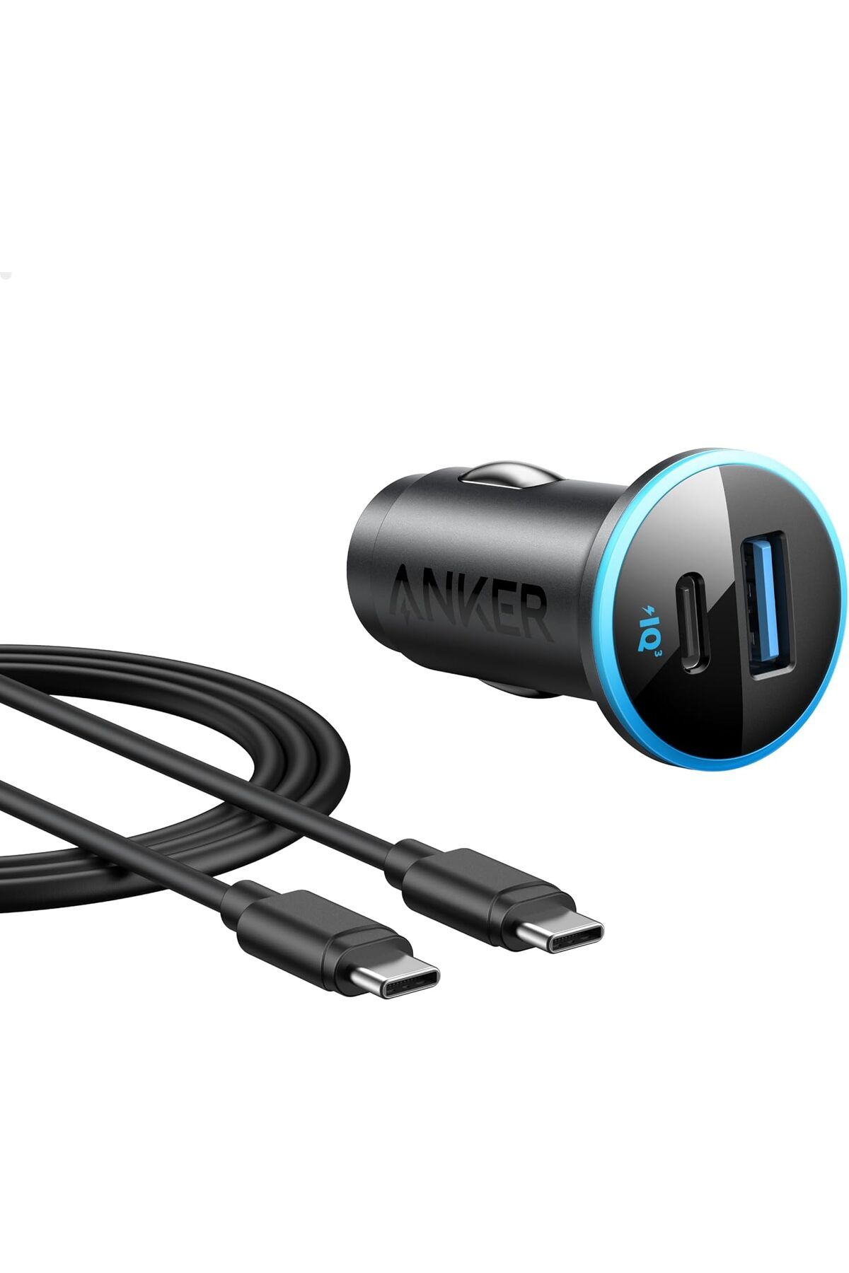 DERİK dsr 323 Araç Şarj Cihazı, 52.5W, USB-C portu maksimum 30W, USB-A portu ise 22.5W şarj gücü, iP