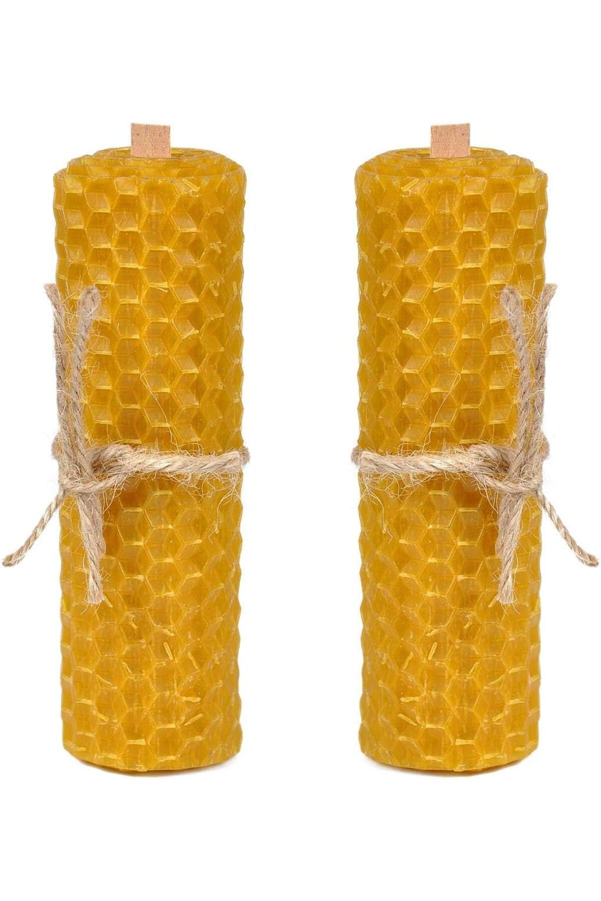 mazıdağı mazzıdağ Ahşap Fitilli Doğal Bal Mumu 2'lİ set new store 1133631