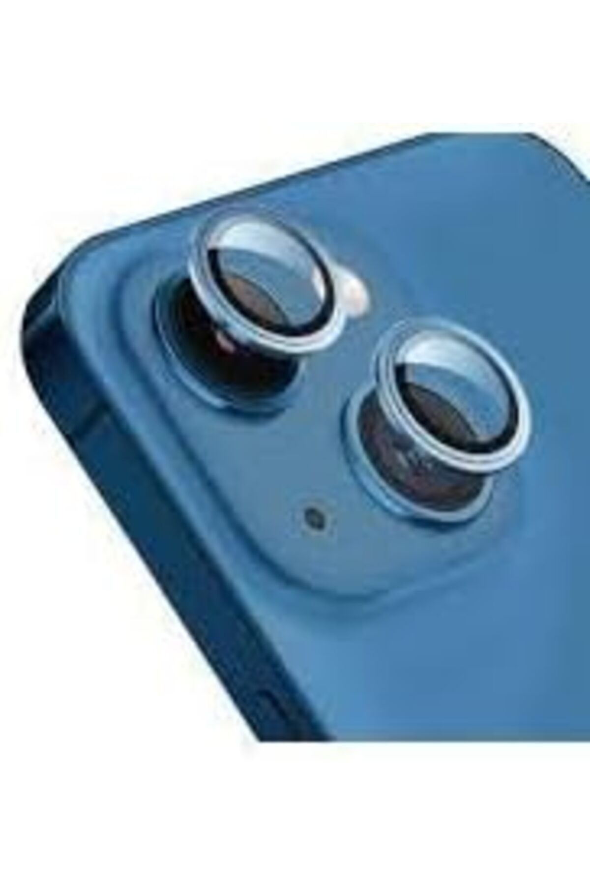 KDROĞLU MM Iphone 11/12/12mini İle Uyumlu Kamera Lens Koruyucu Çelik Halka Hd 9d Kırılmaz Cam Renk:BLUE
