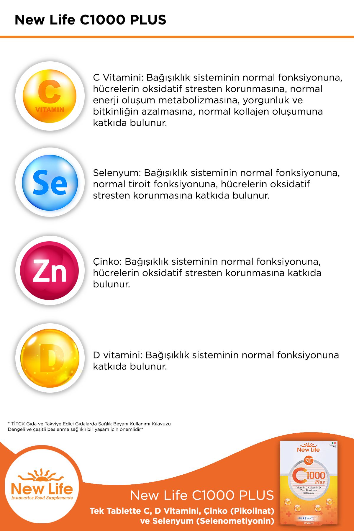 New Life-C1000 Plus - Vitamin C and D (Pureway C) - Zinc (Picolinate) - Selenium (L-Selenomethionine) 4