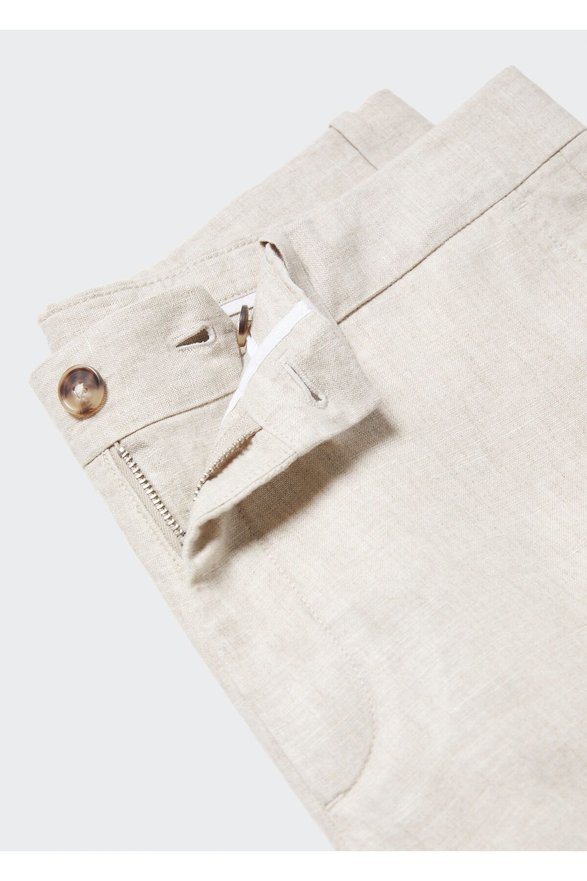 MANGO Man-100% linen shorts 7