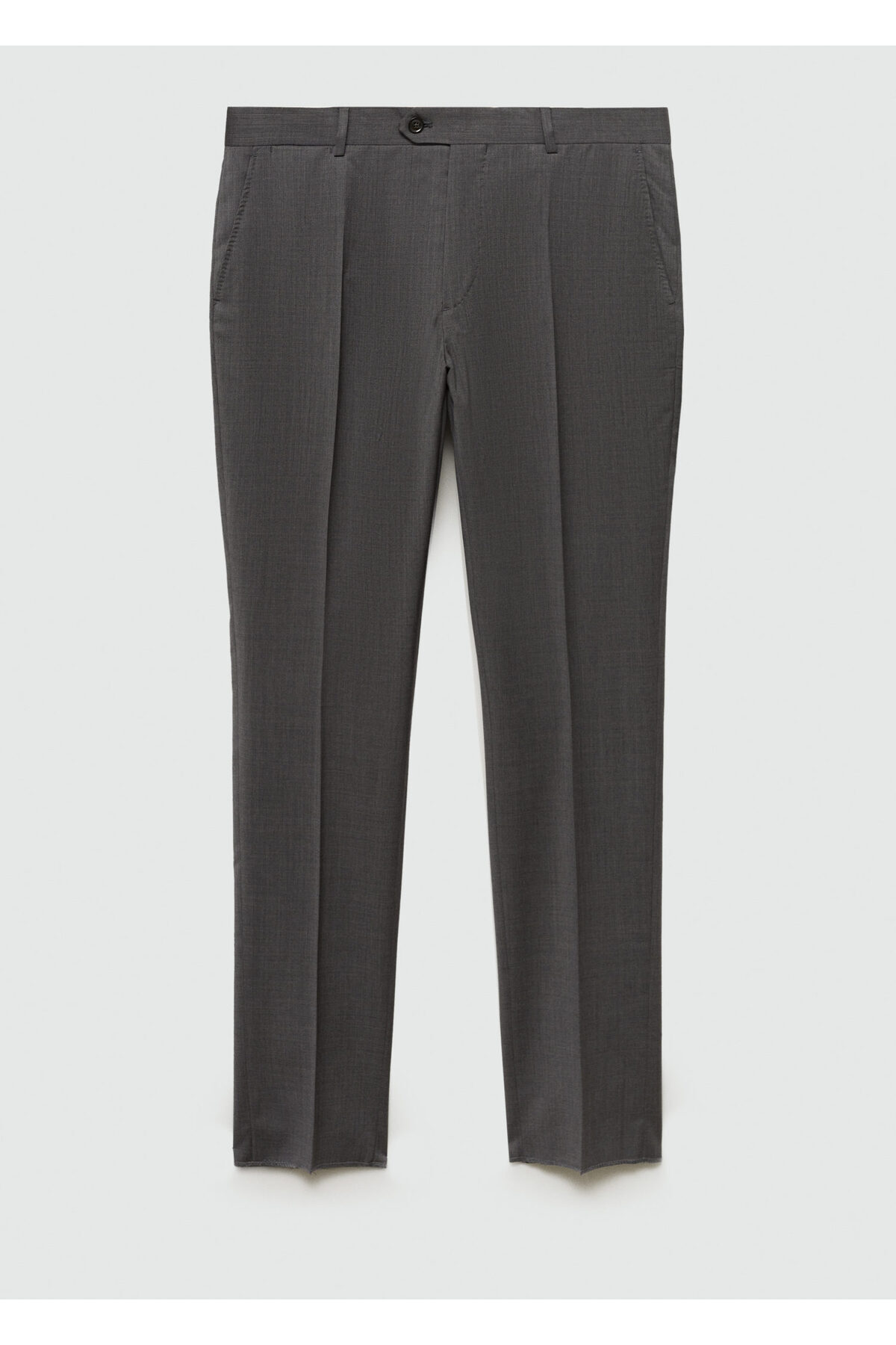 MANGO Woman-Men's Light Gray Trousers 47035132 1