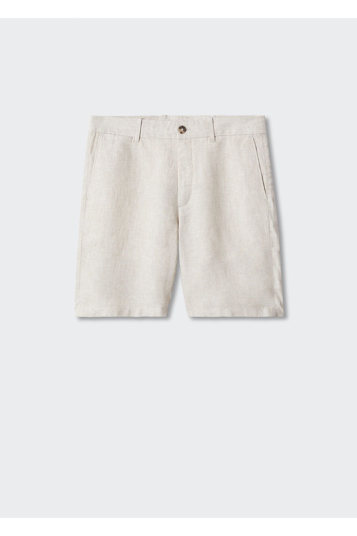 MANGO Man-100% linen shorts 5