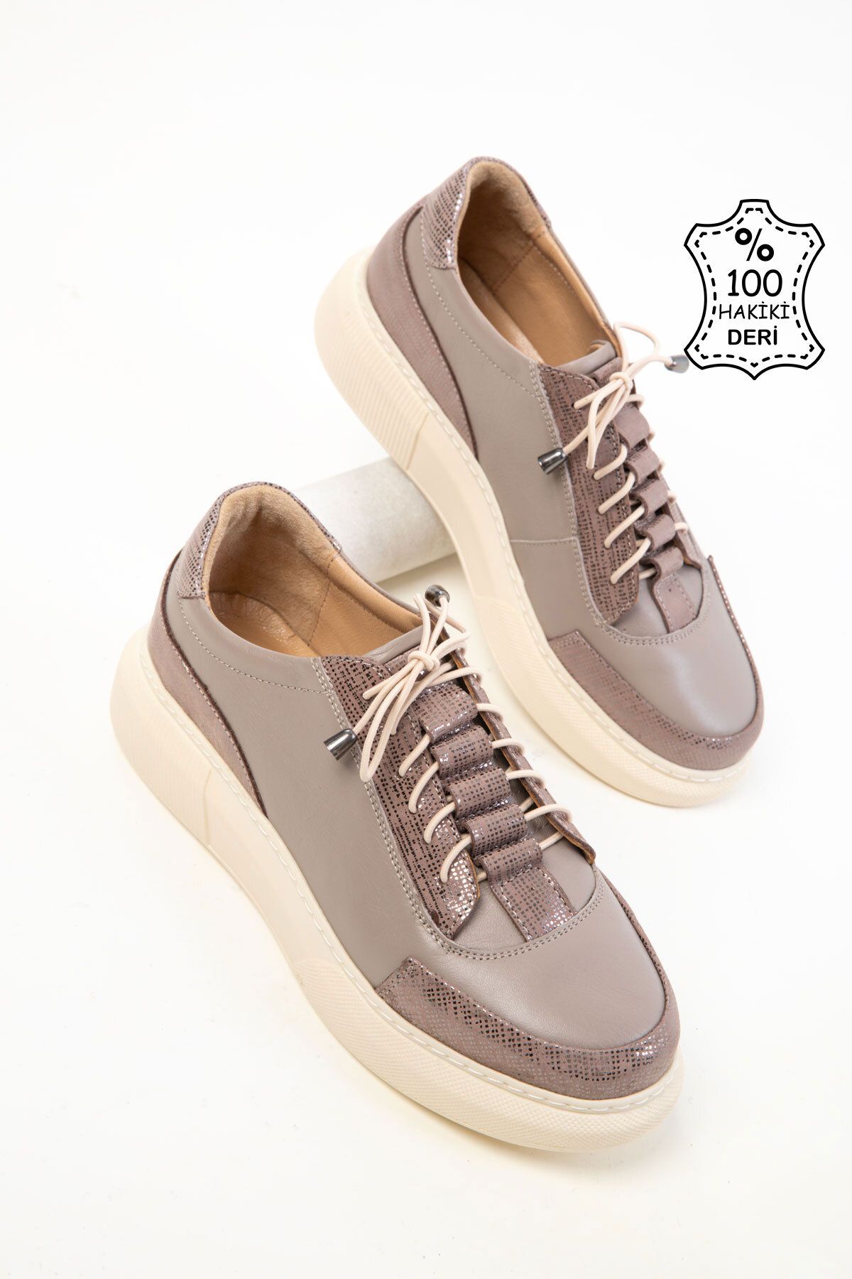 SOHO Nerz Echtleder Sneaker für Damen - 38