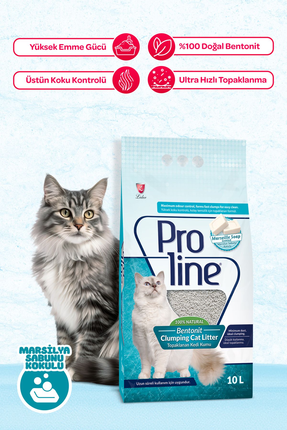 Proline Marsilya Sabunu Kokulu Kedi Kumu 10 Lt Badestore