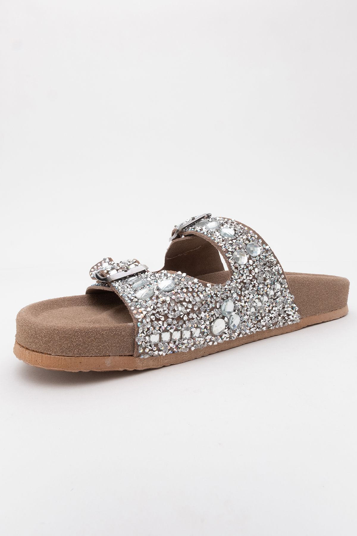 دمپایی چند رنگ زنانه Leila Tank Stone General چرمی Double Tanted luvishoes