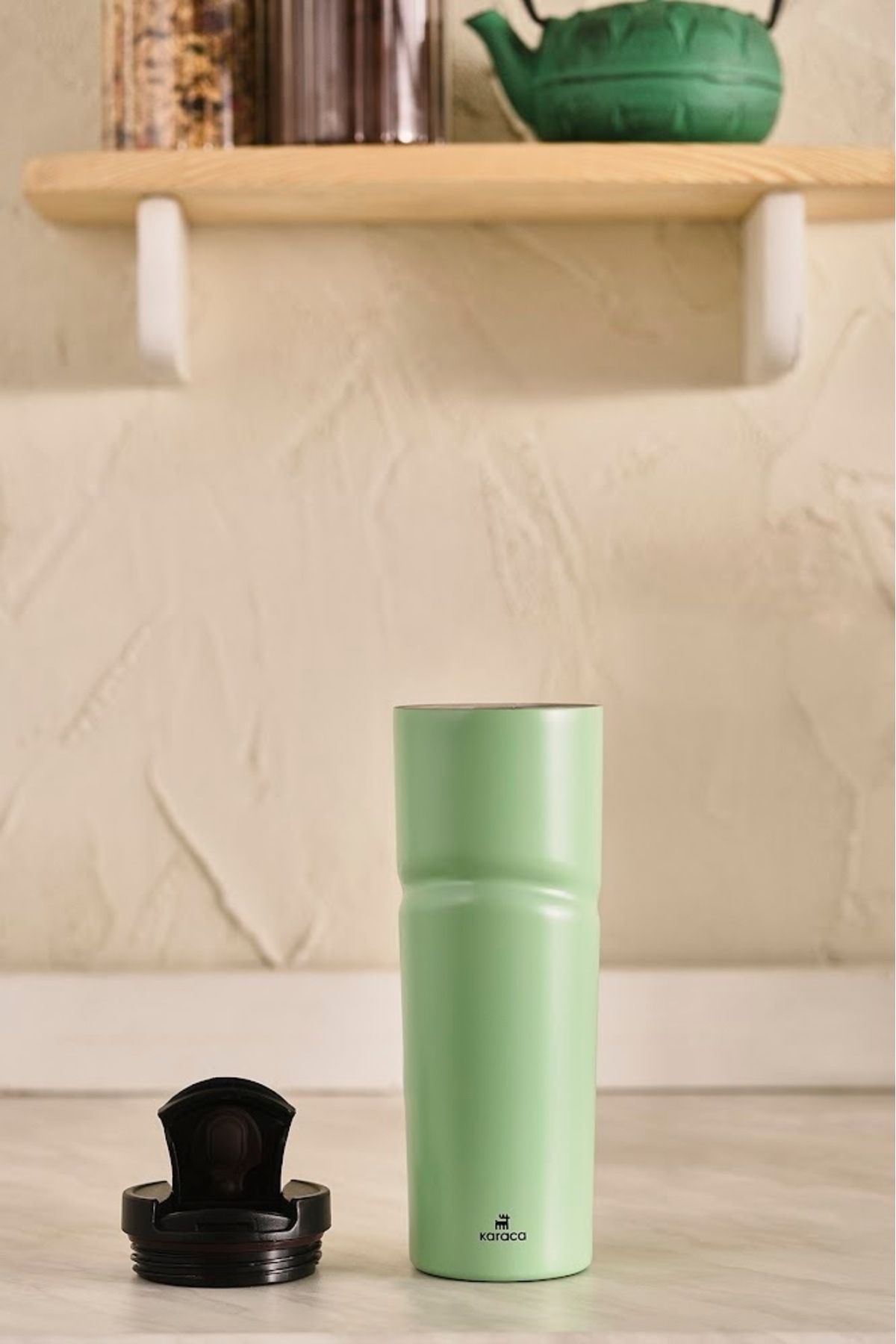 فلاسک سبز Capella Steel Hand Thermos 500 میل نعناع Karaca